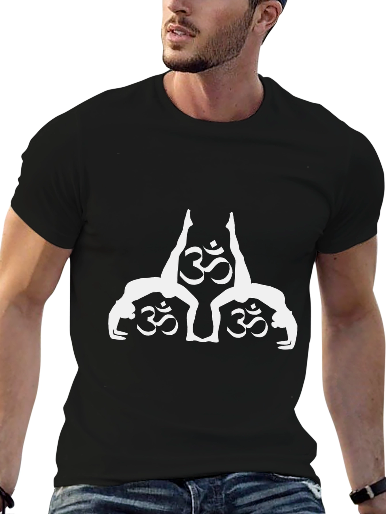 Yoga Om Symbol Black Tee