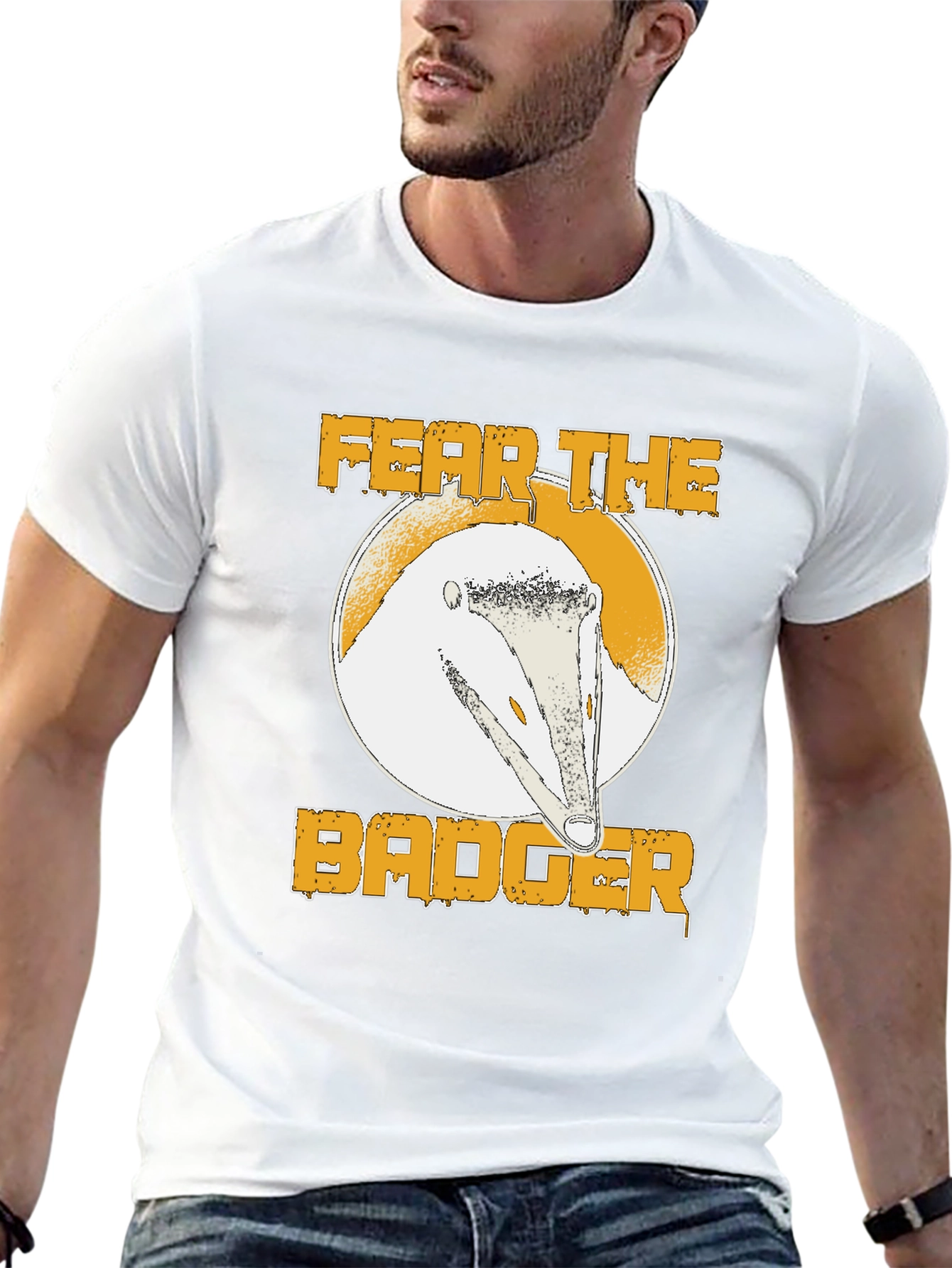 Fear The Badger T-Shirt - Unique Graphic Tee