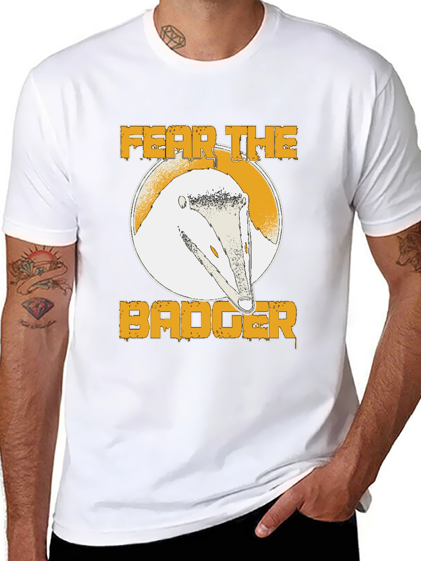 Fear The Badger T-Shirt - Unique Graphic Tee