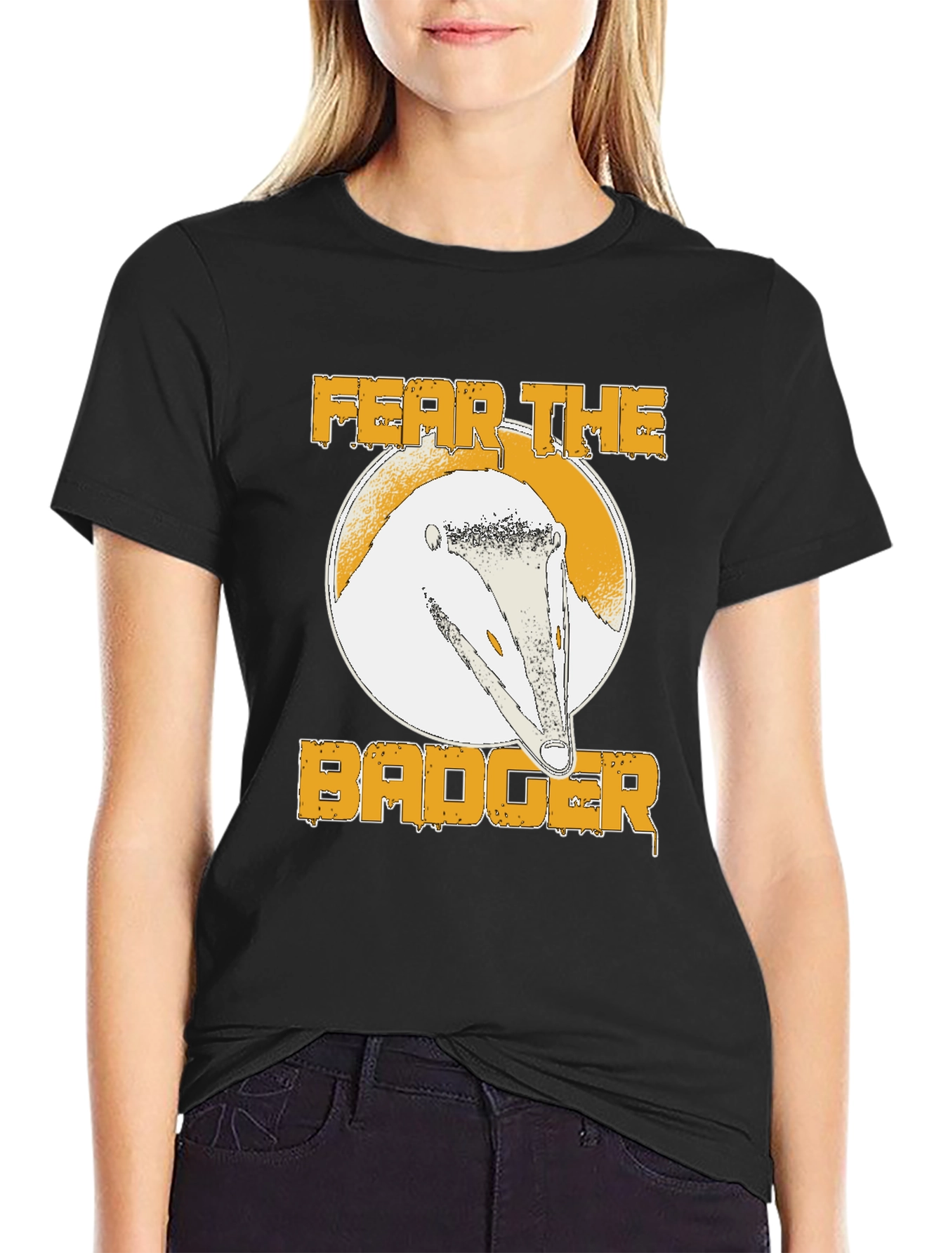 Fear The Badger T-Shirt - Unique Graphic Tee