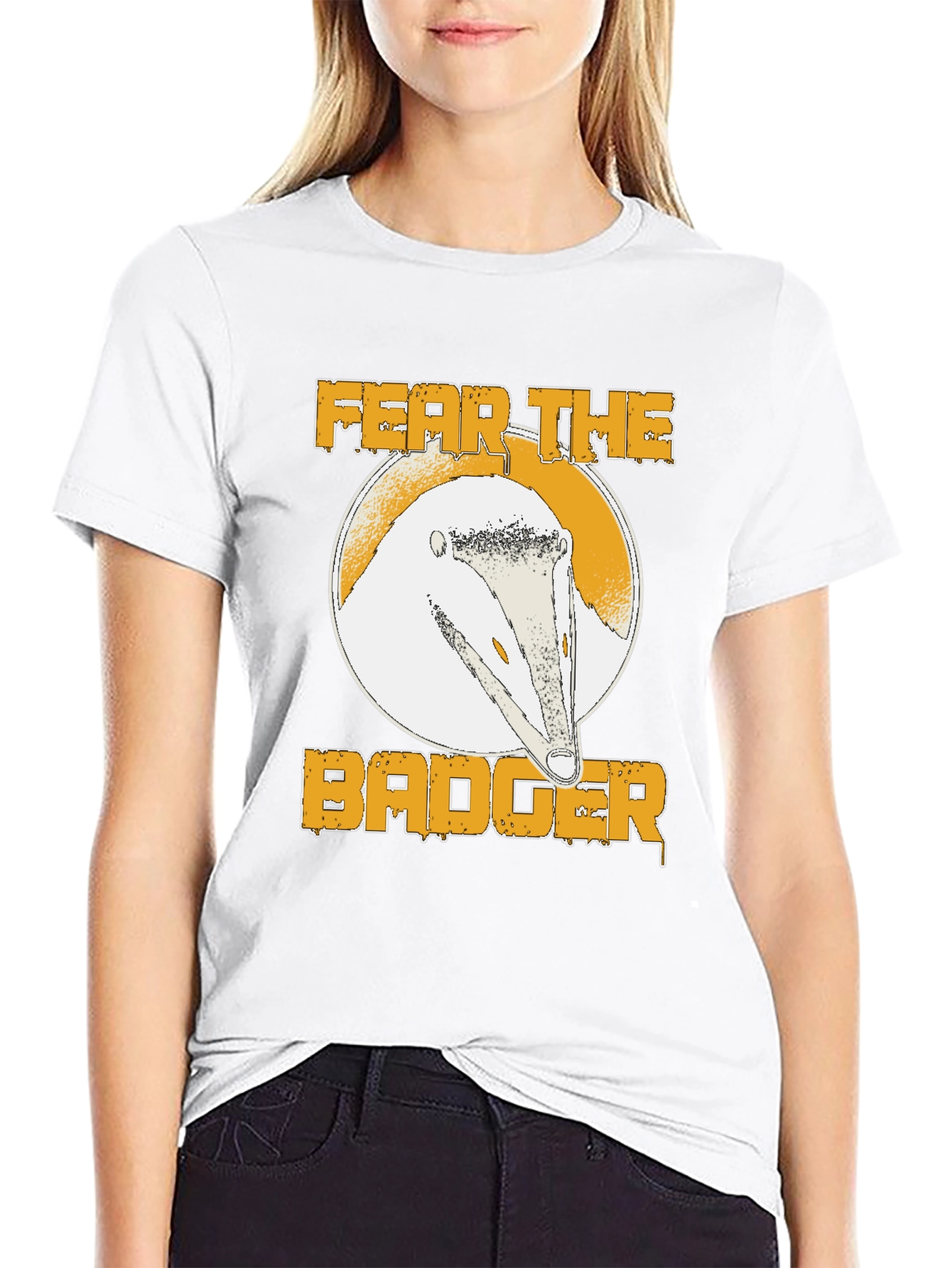 Fear The Badger T-Shirt - Unique Graphic Tee