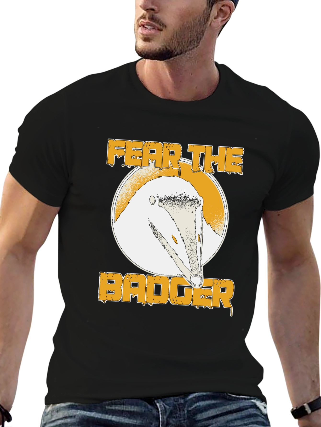 Fear The Badger T-Shirt - Unique Graphic Tee