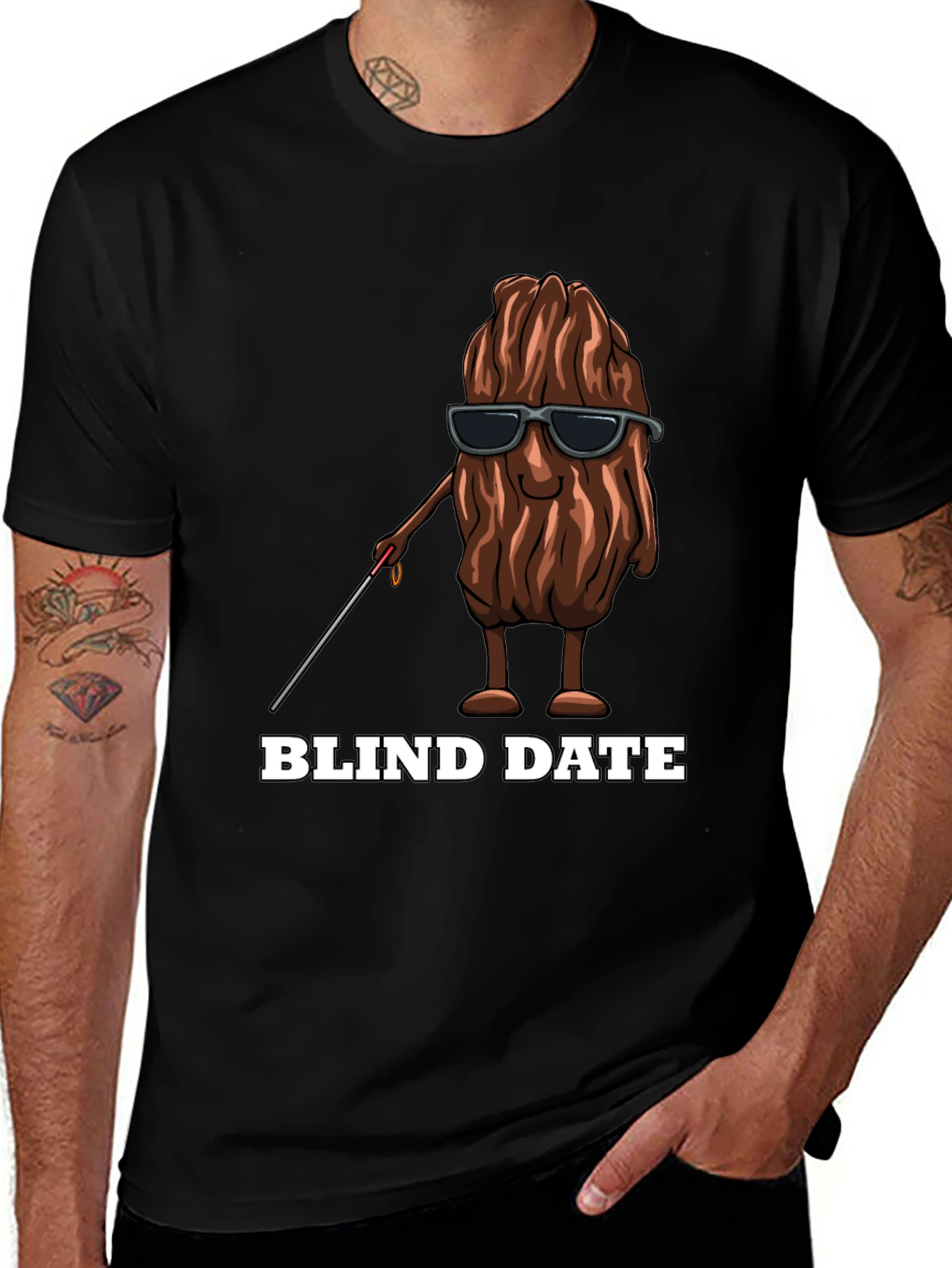 Funny Blind Date T-Shirt - Novelty Graphic Tee