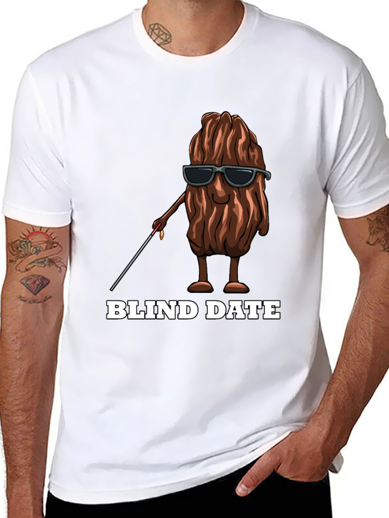 Funny Blind Date T-Shirt - Novelty Graphic Tee