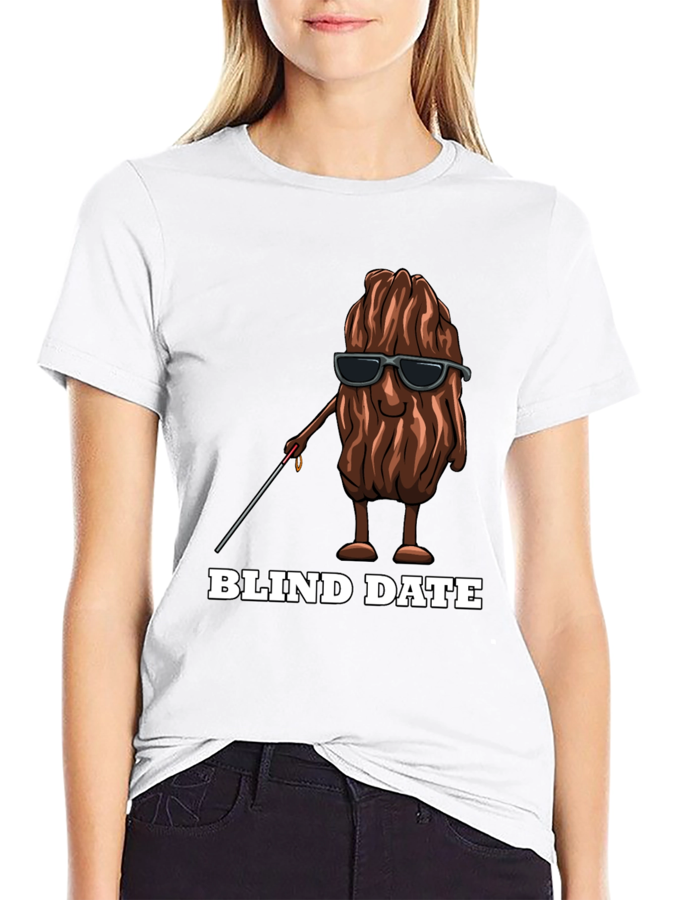 Funny Blind Date T-Shirt - Novelty Graphic Tee
