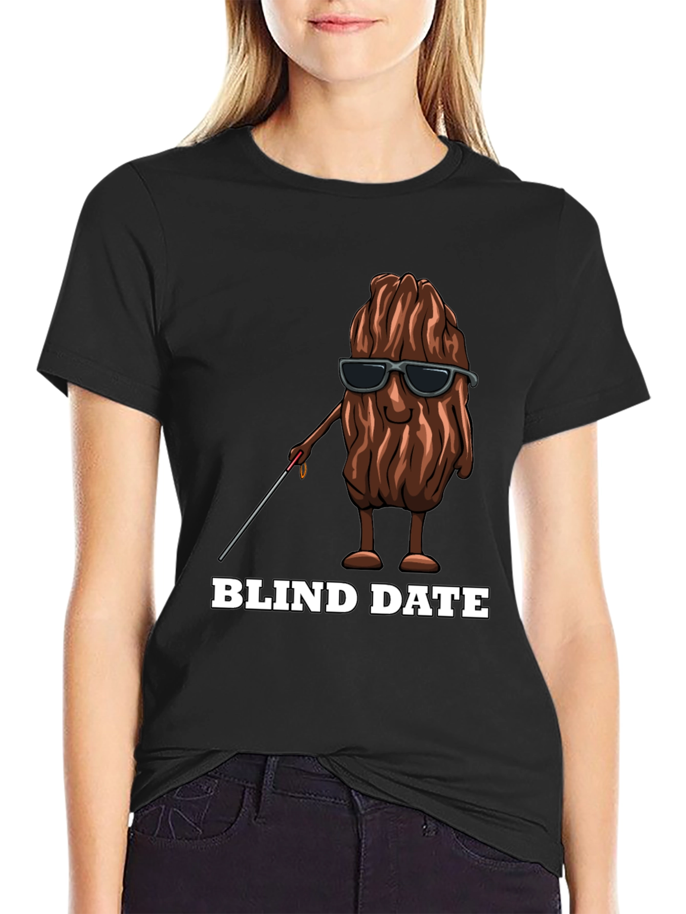 Funny Blind Date T-Shirt - Novelty Graphic Tee