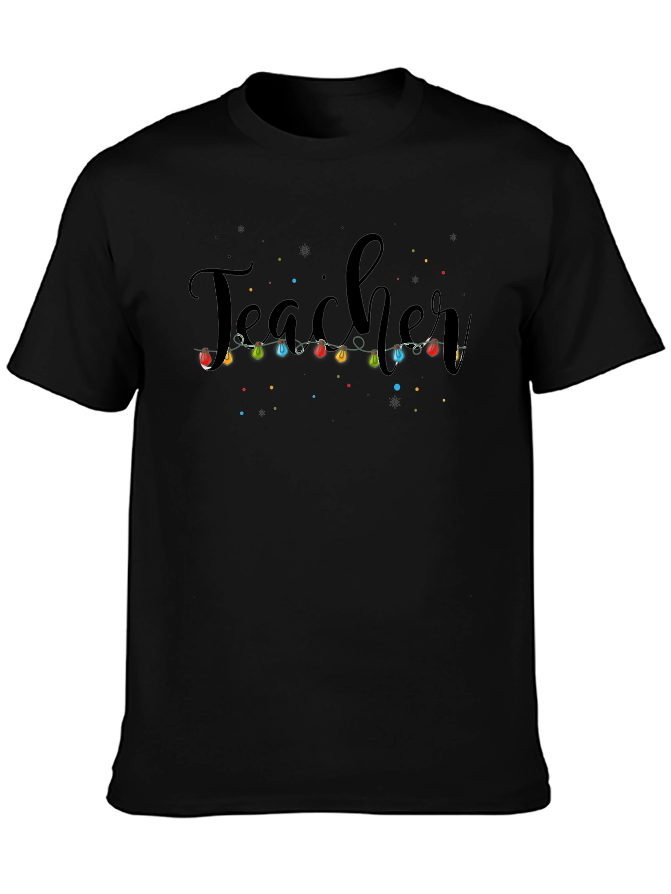 Teacher Christmas Lights Graphic T-Shirt