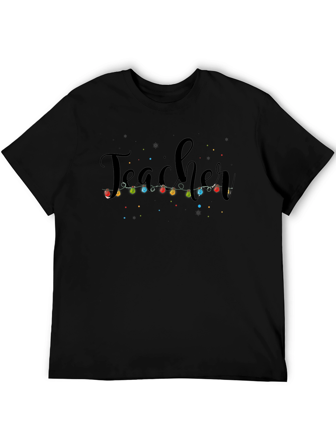 Teacher Christmas Lights Graphic T-Shirt