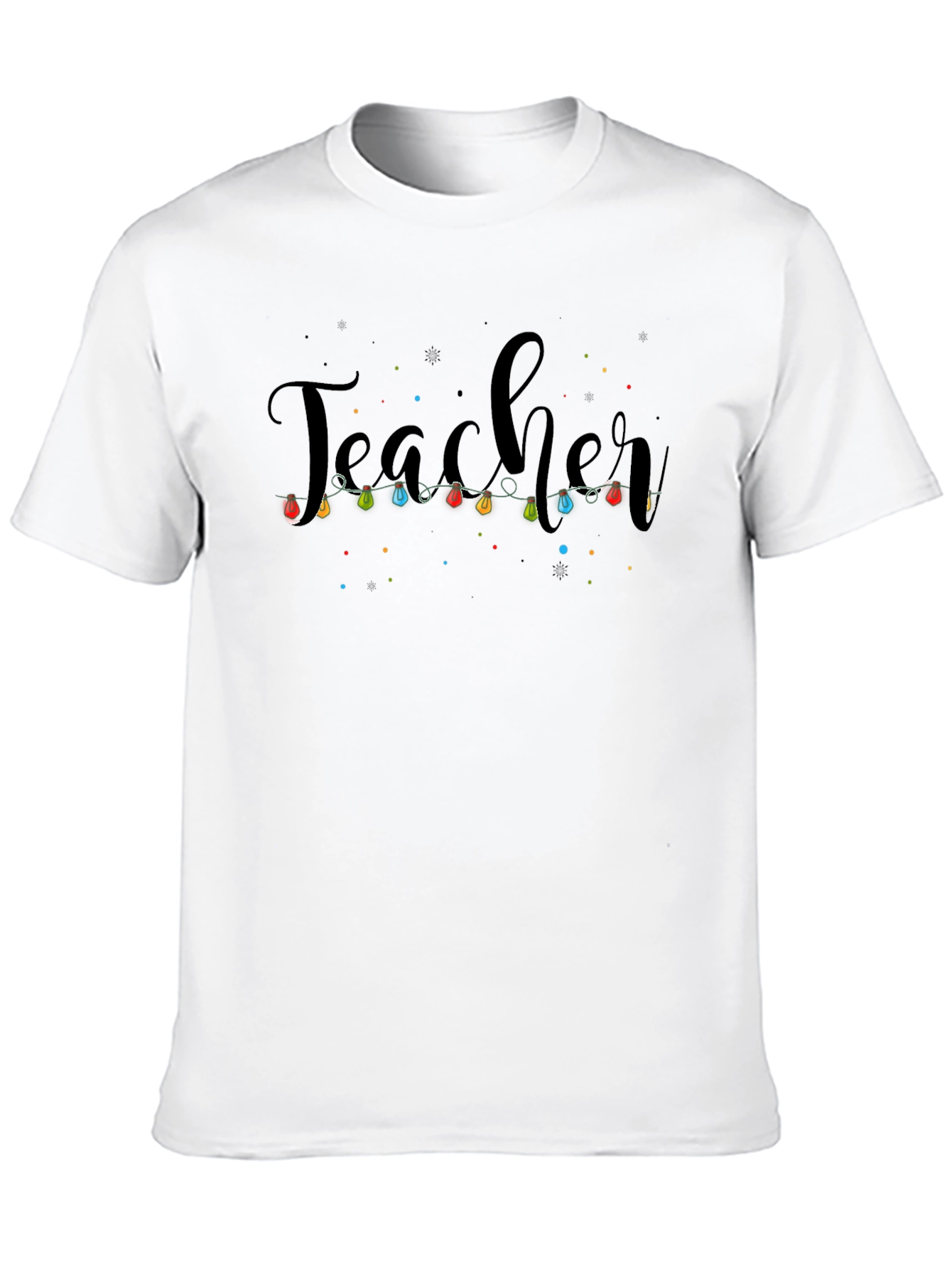 Teacher Christmas Lights Graphic T-Shirt