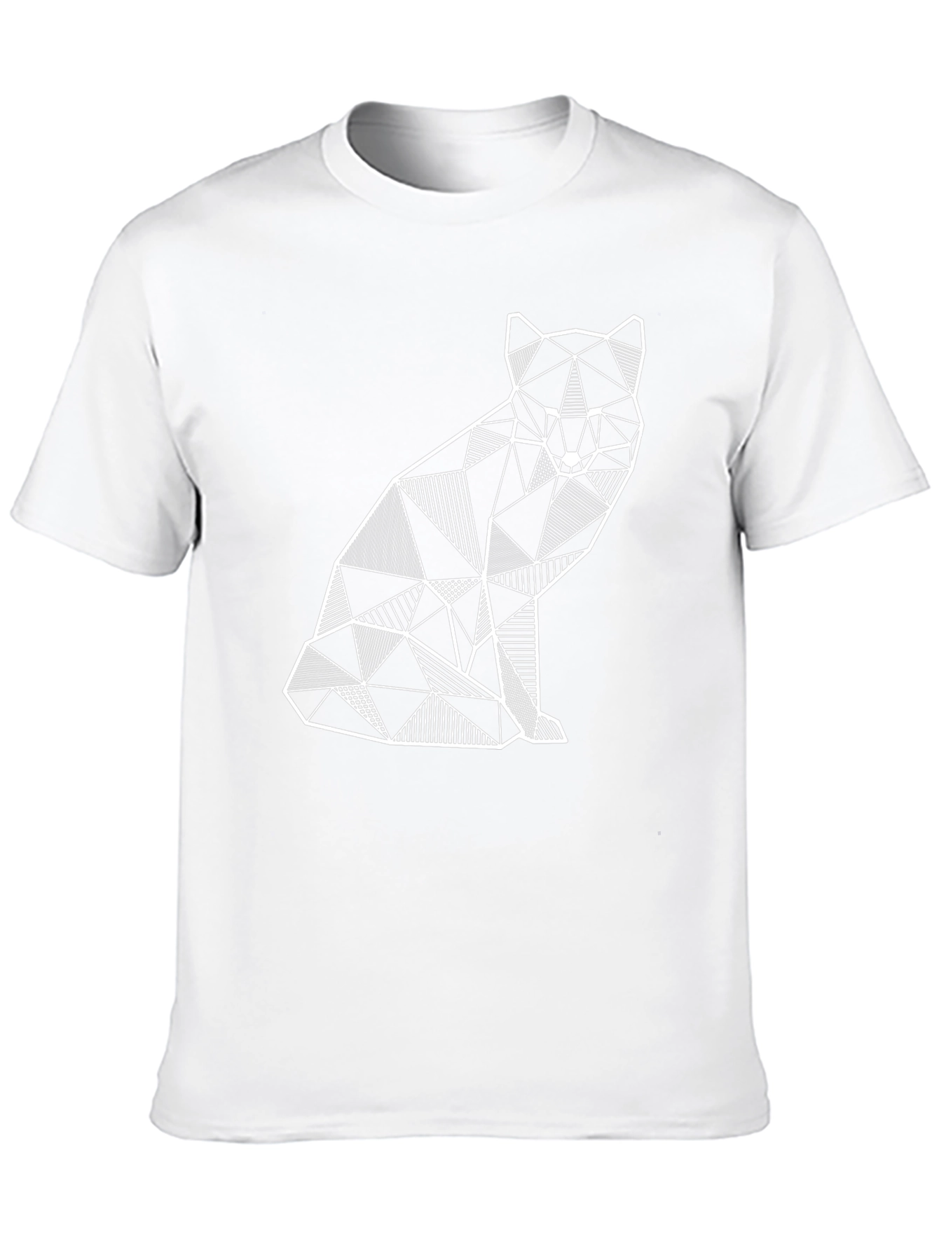 Geometric Fox Graphic T-Shirt - Modern Art Tee