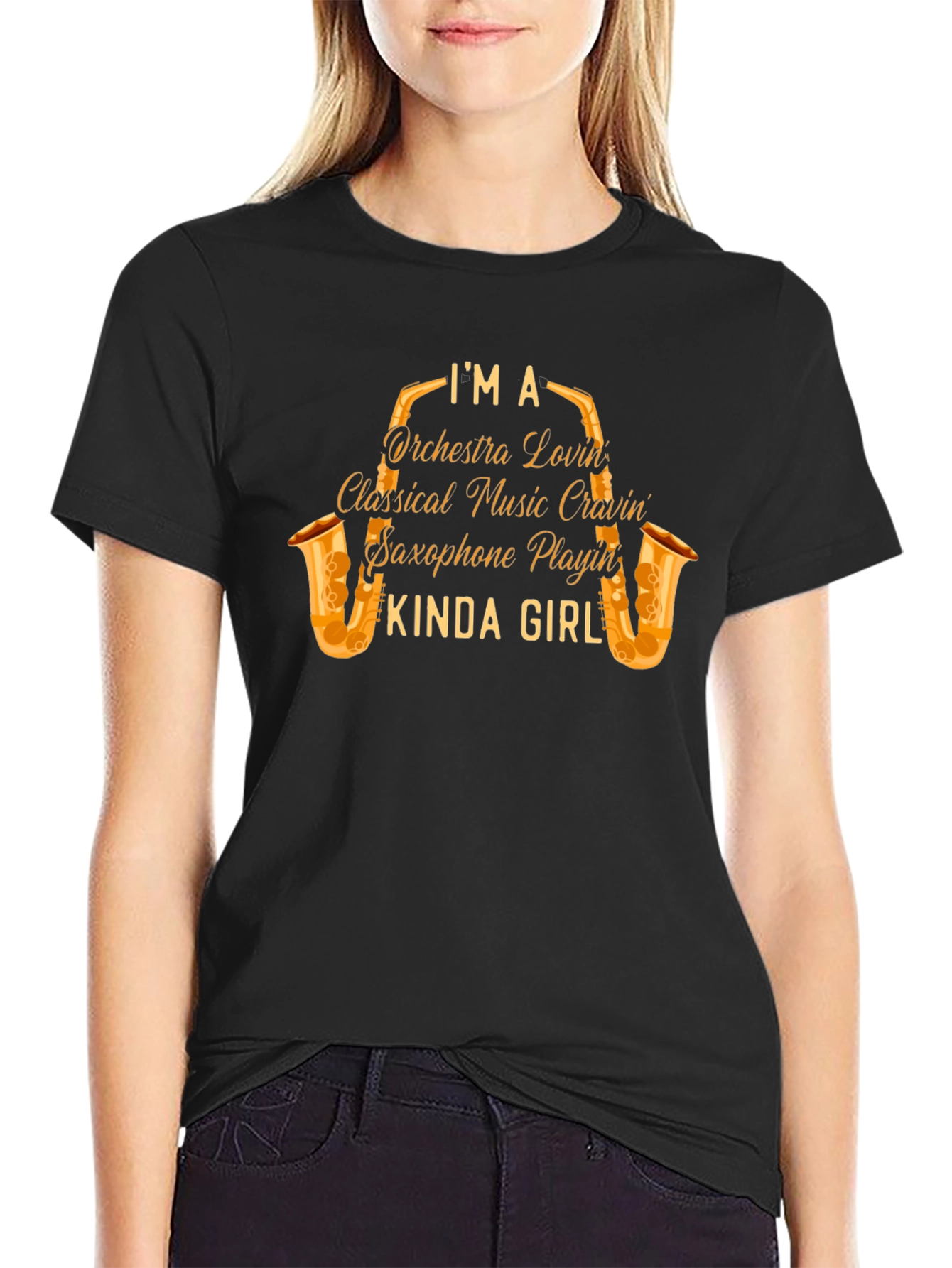 Saxophone Playin Kinda Girl Graphic T-Shirt