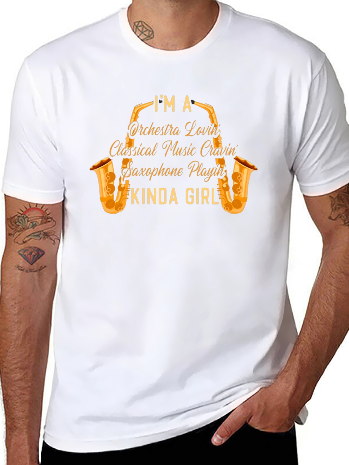 Saxophone Playin Kinda Girl Graphic T-Shirt
