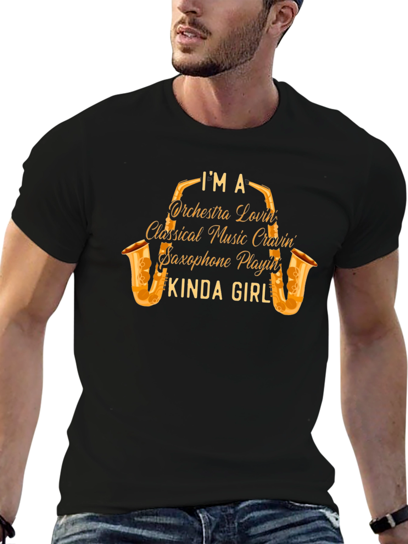 Saxophone Playin Kinda Girl Graphic T-Shirt