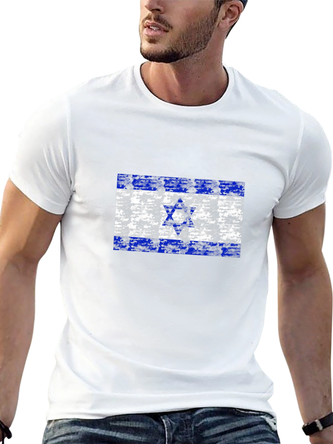 Distressed Israel Flag Graphic Tee