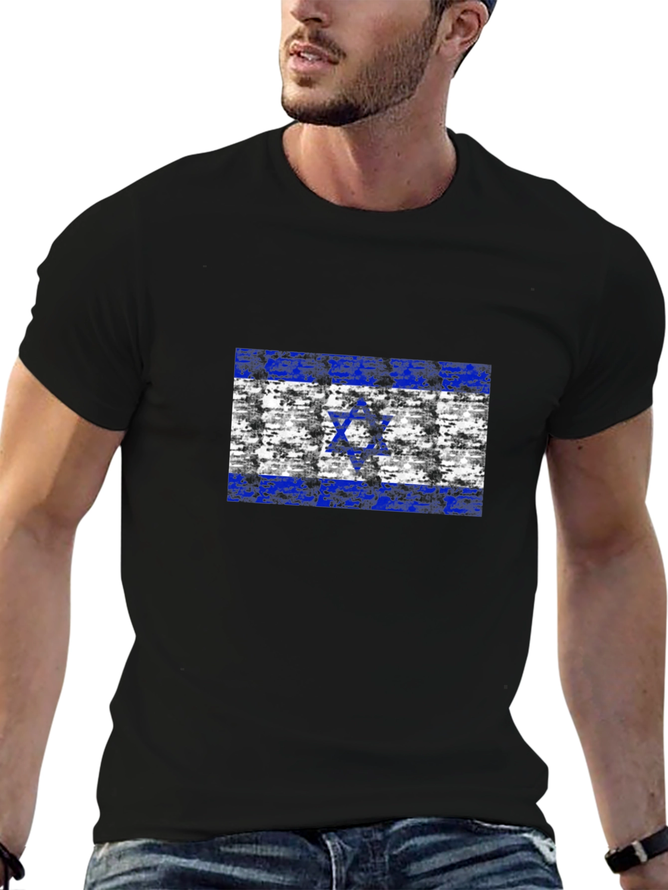 Distressed Israel Flag Graphic Tee