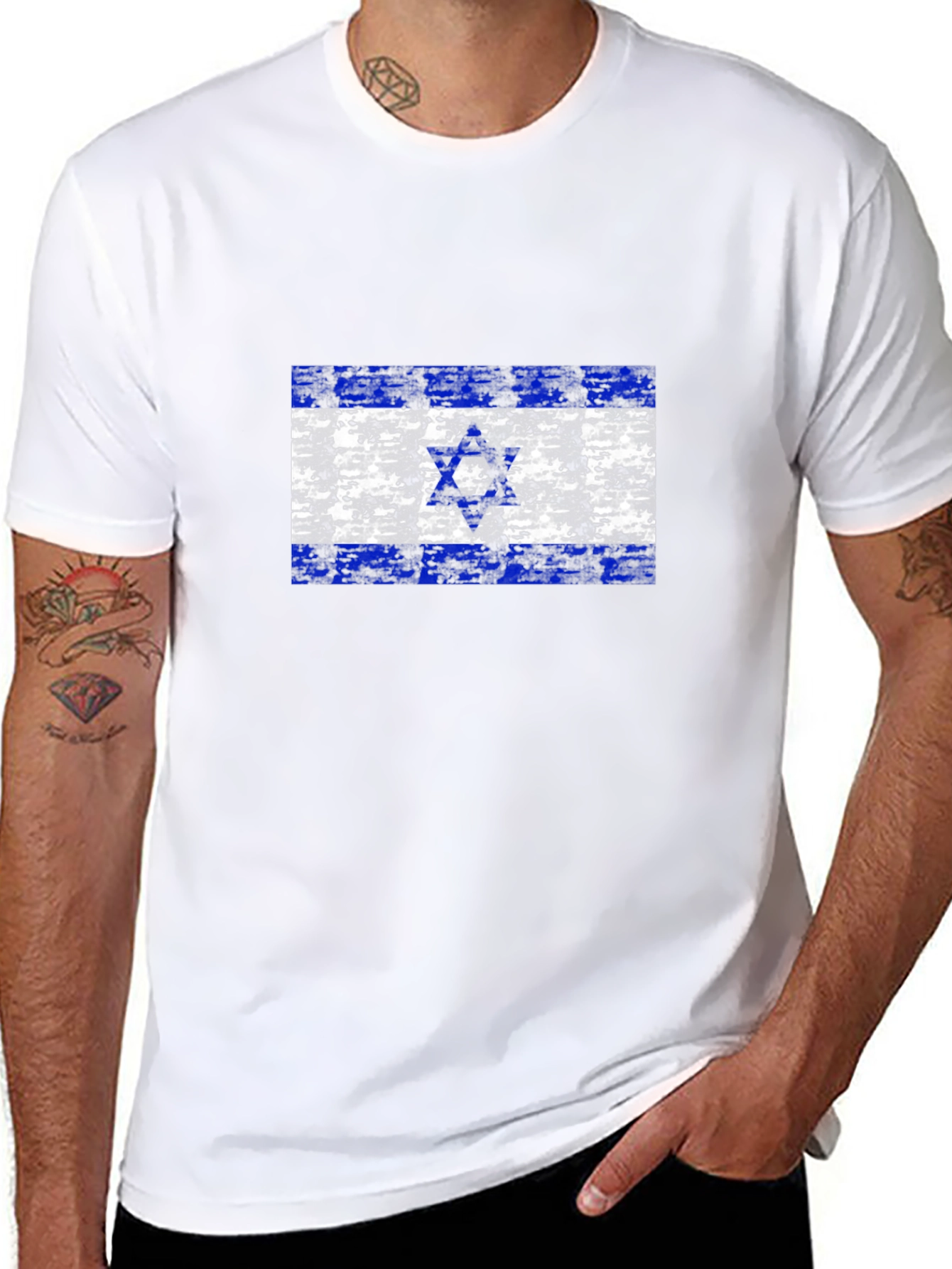 Distressed Israel Flag Graphic Tee