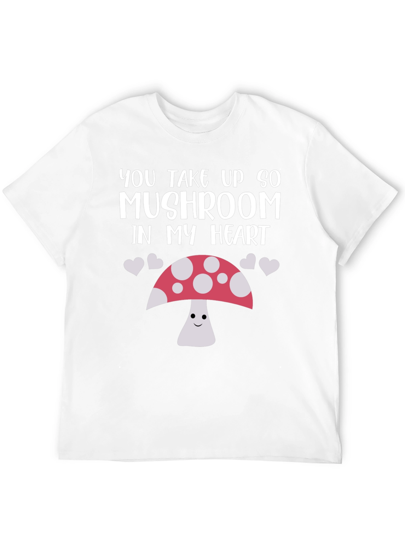 Mushroom Heart Graphic Tee - Cute & Funny Shirt