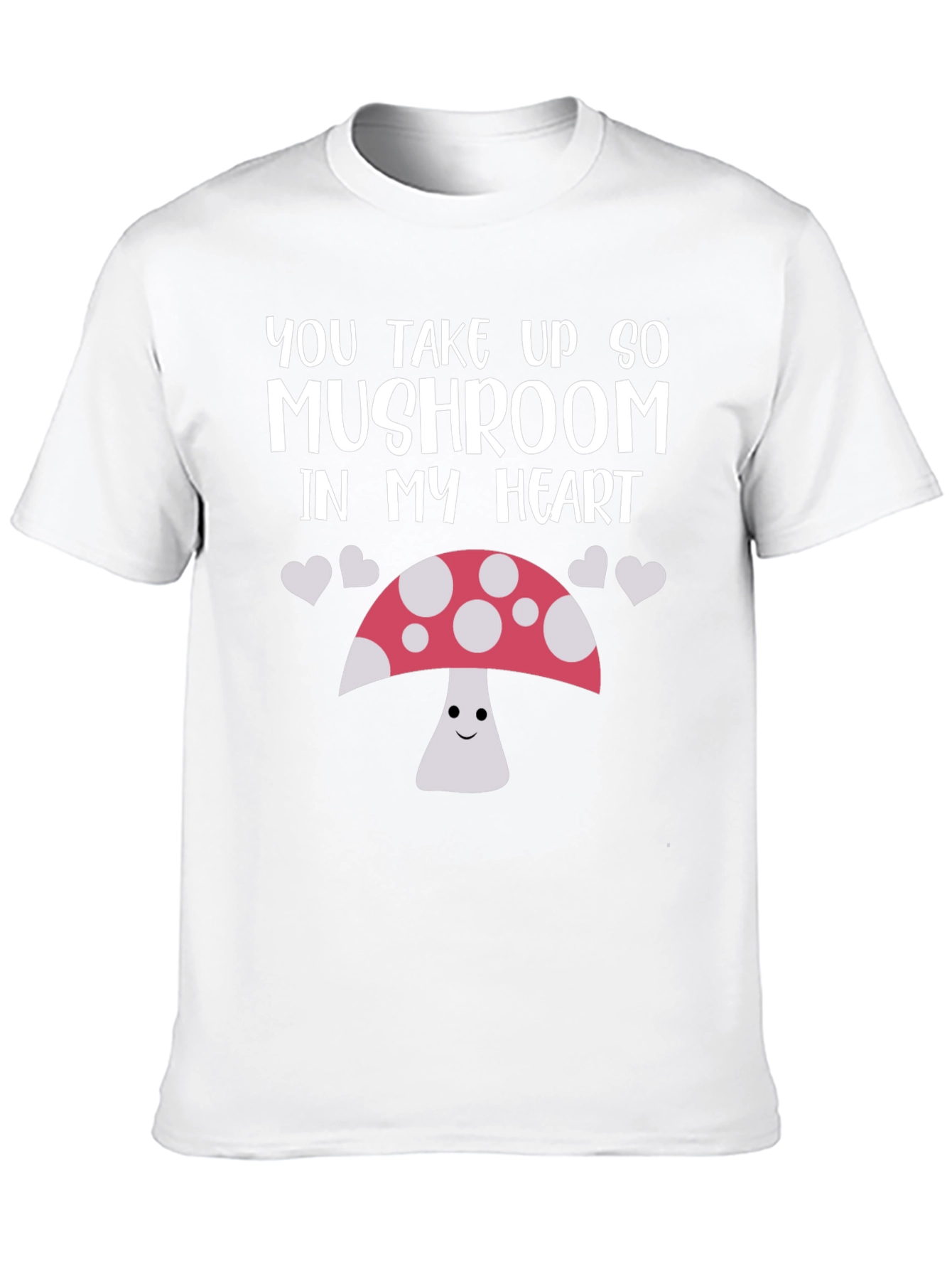 Mushroom Heart Graphic Tee - Cute & Funny Shirt