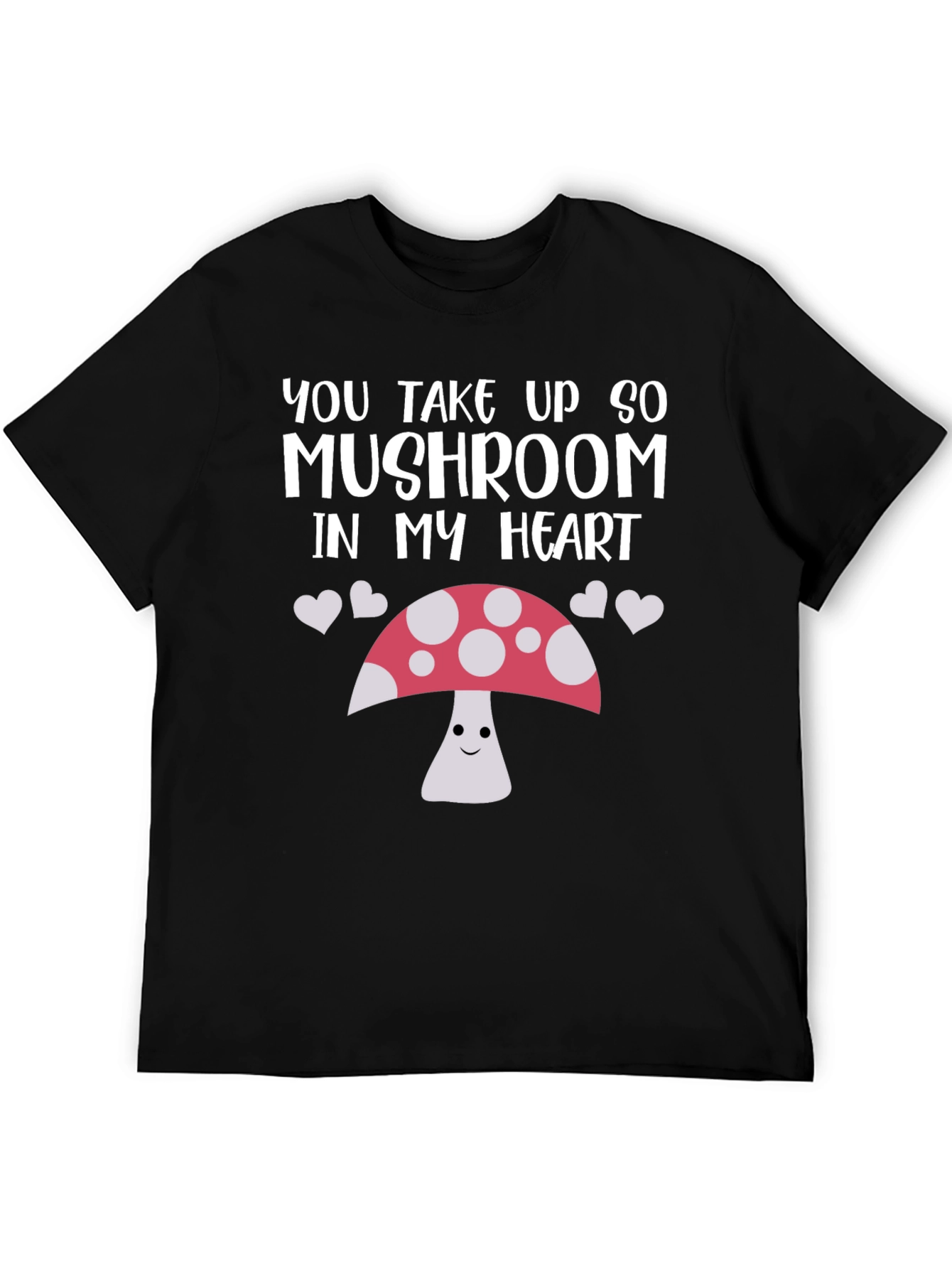 Mushroom Heart Graphic Tee - Cute & Funny Shirt