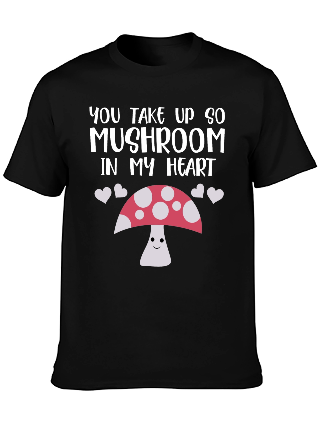 Mushroom Heart Graphic Tee - Cute & Funny Shirt