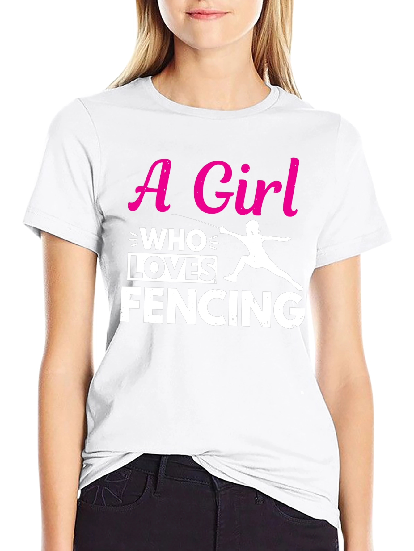 Girl Who Loves Fencing T-Shirt