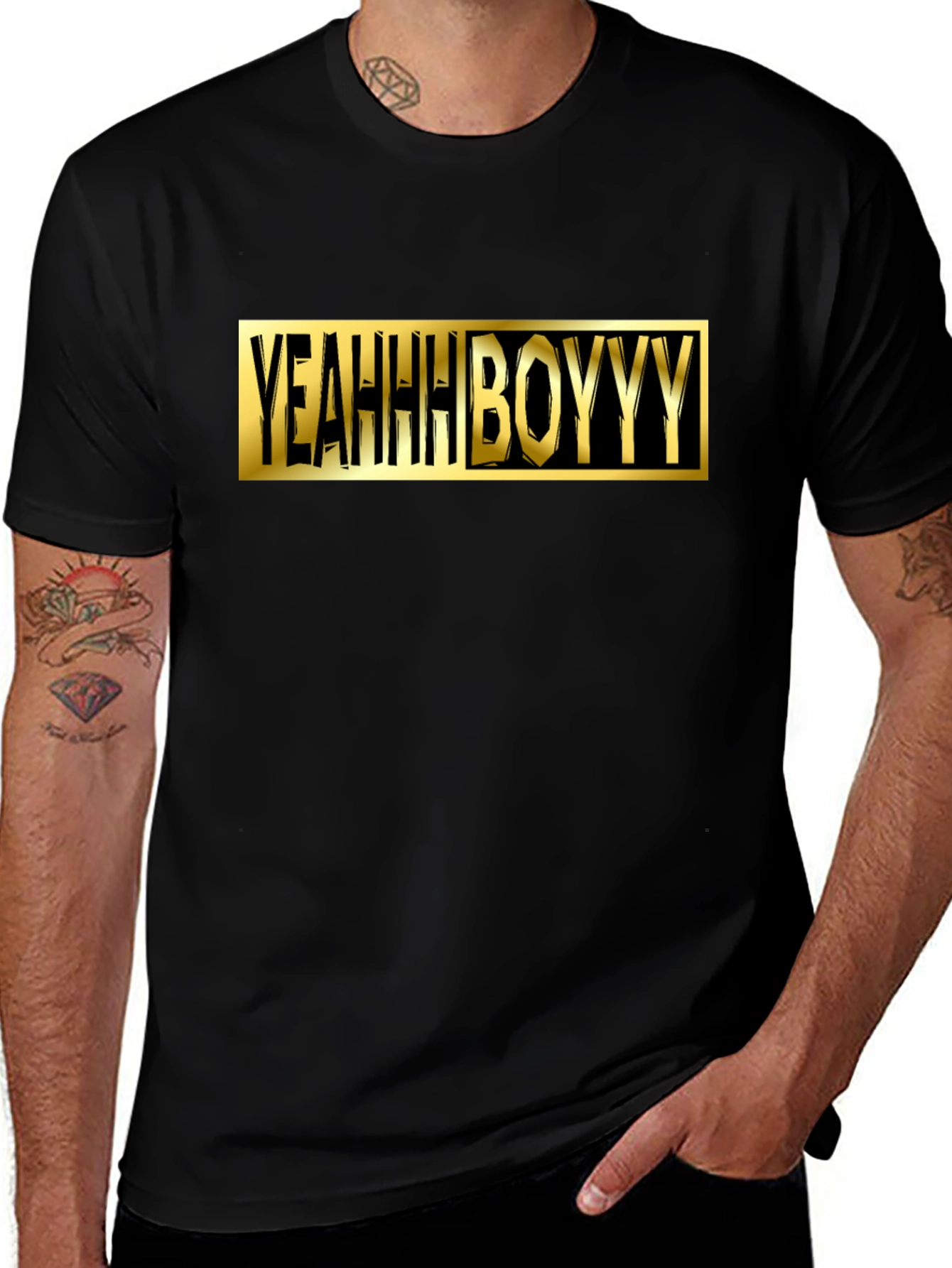 Yeahhh Boyyy Graphic Tee - Black