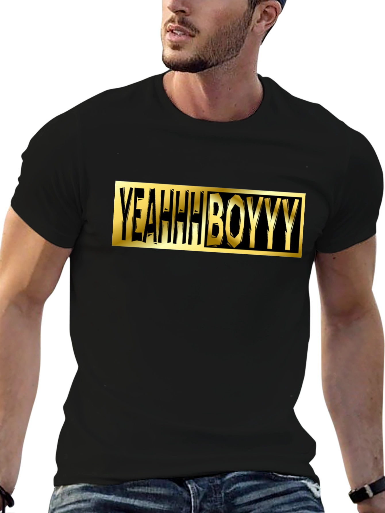 Yeahhh Boyyy Graphic Tee - Black