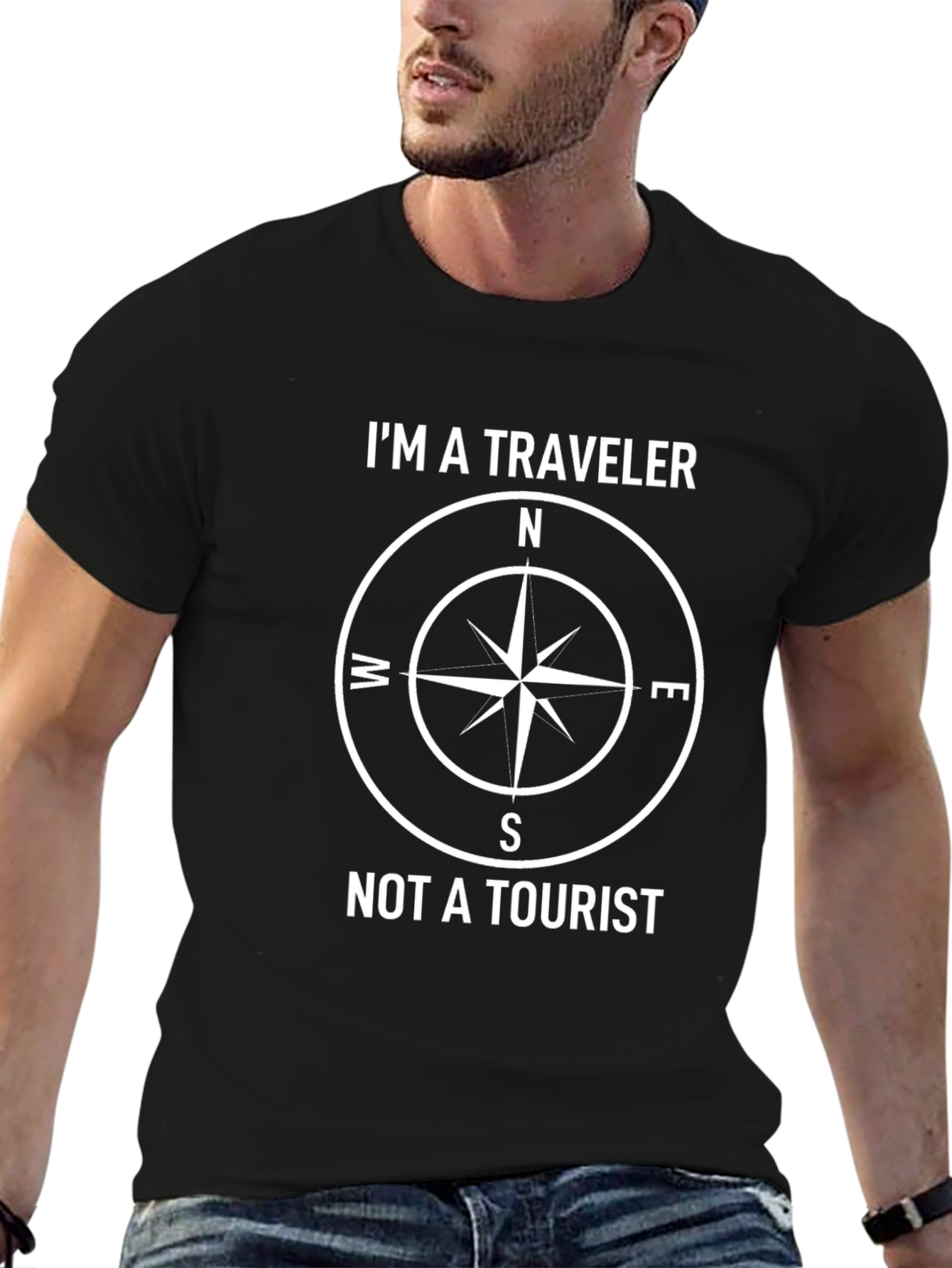 Im A Traveler Compass Graphic T-Shirt