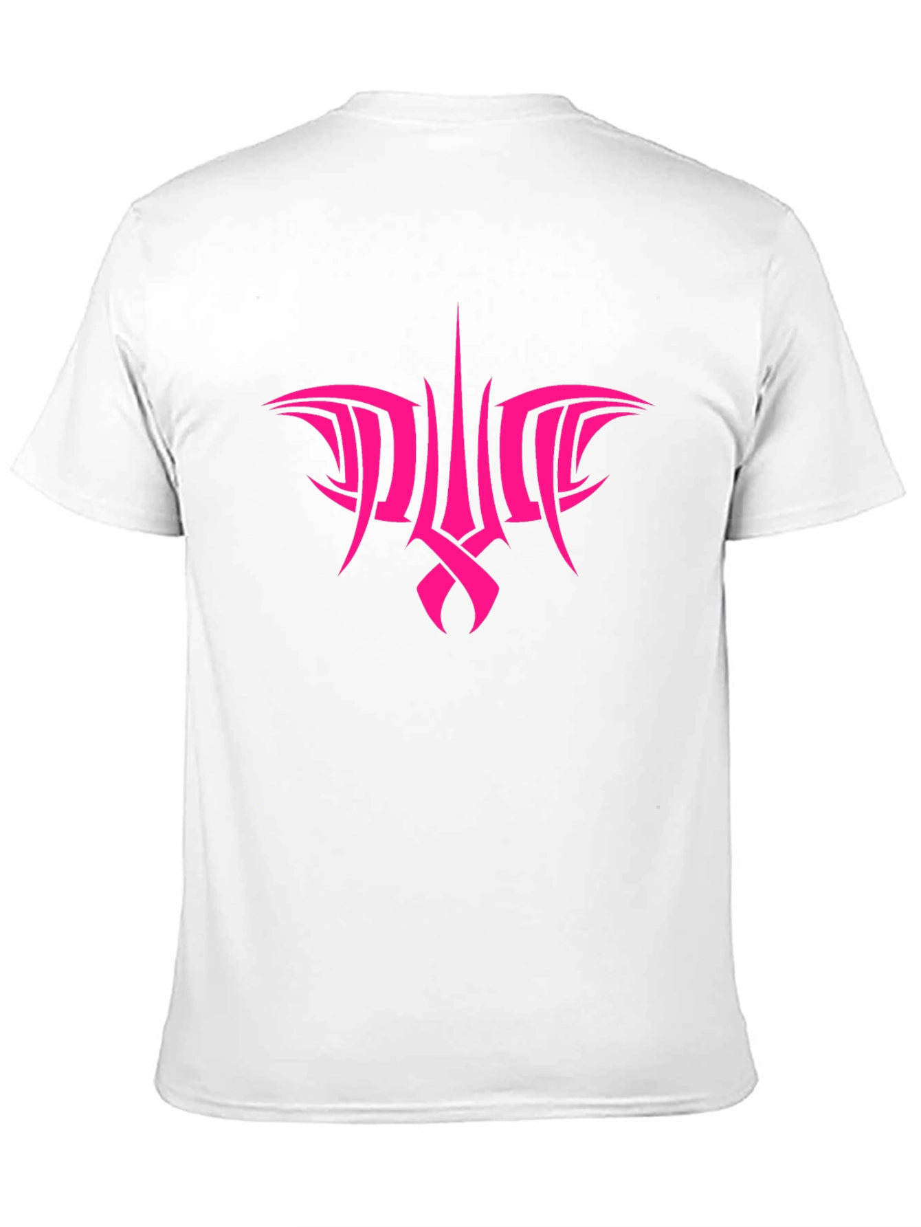 Pink Tribal Graphic Black T-Shirt