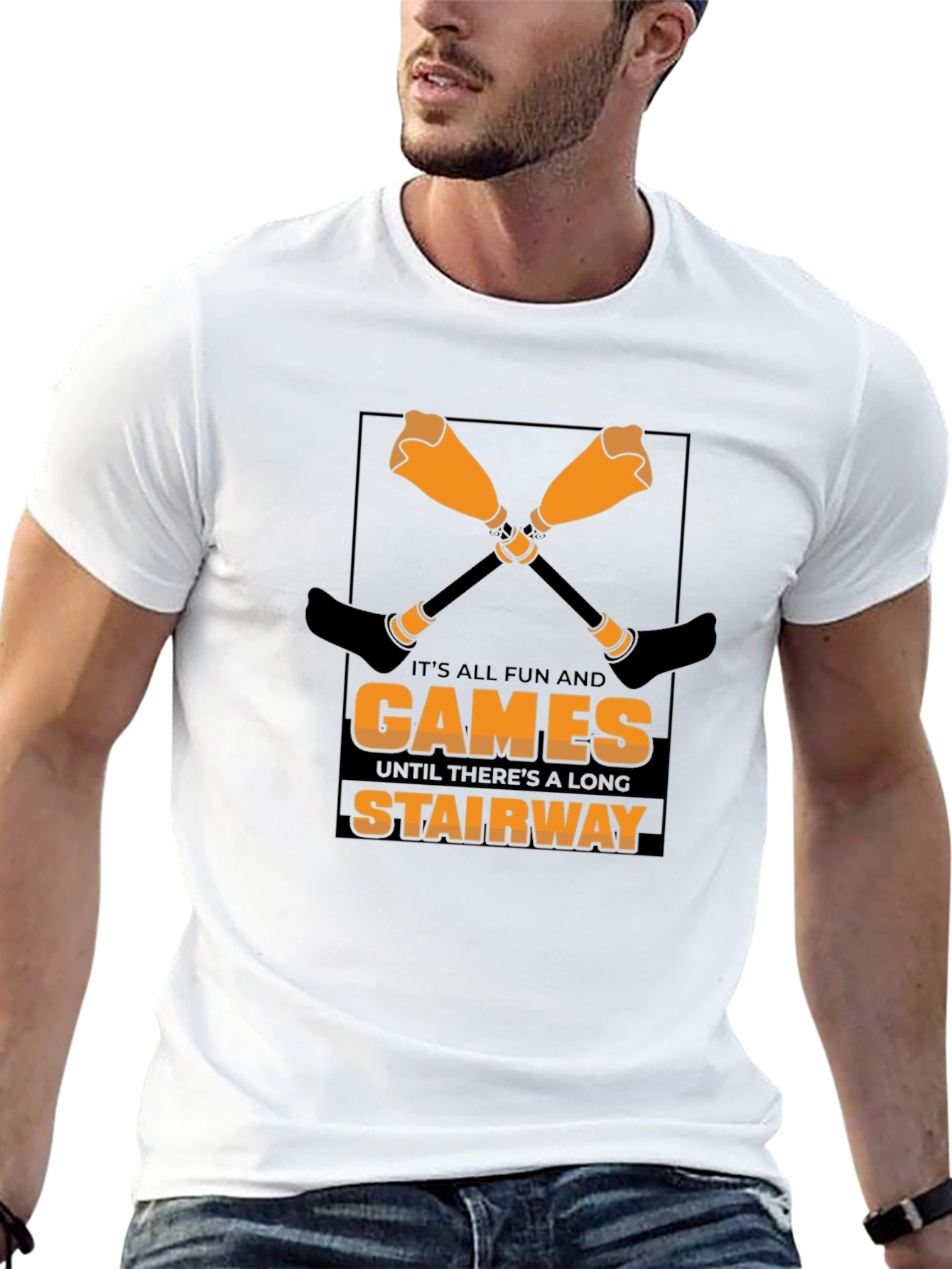 Funny Stairway T-Shirt - Games Humor Tee