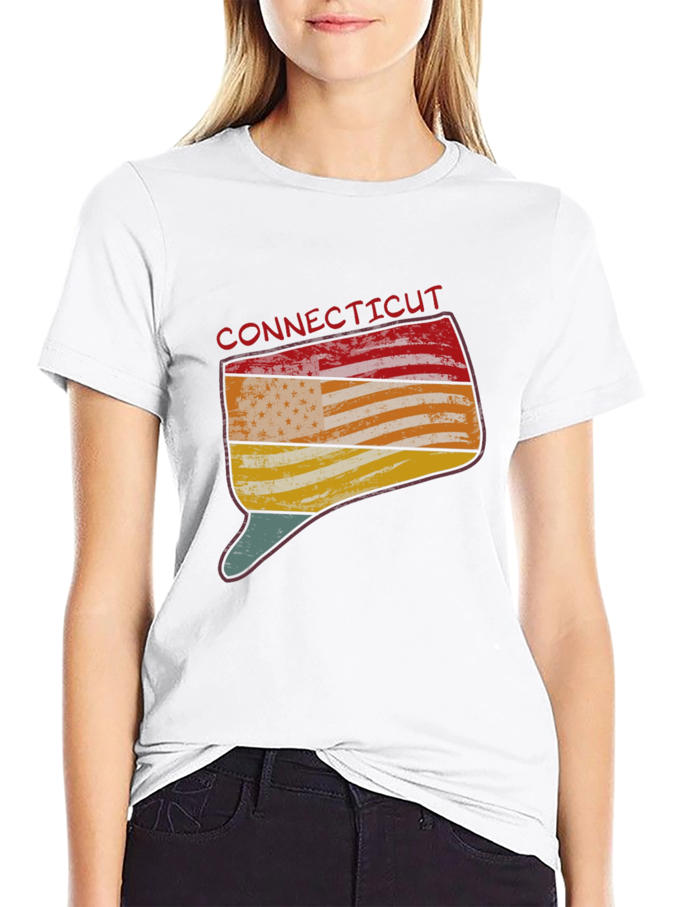 Connecticut State Flag Graphic T-Shirt