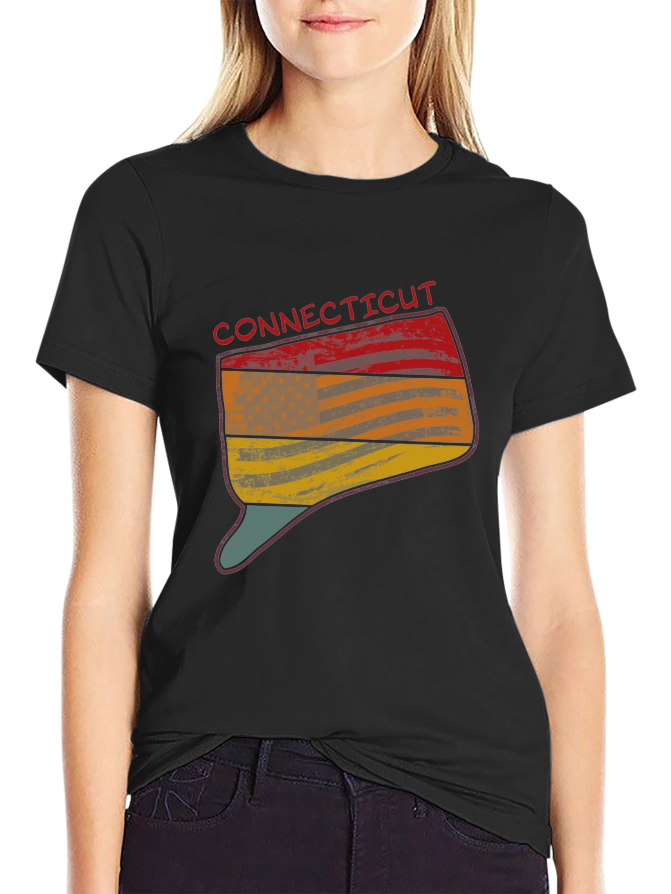 Connecticut State Flag Graphic T-Shirt