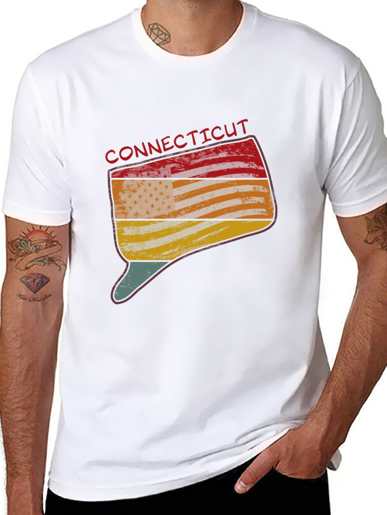 Connecticut State Flag Graphic T-Shirt