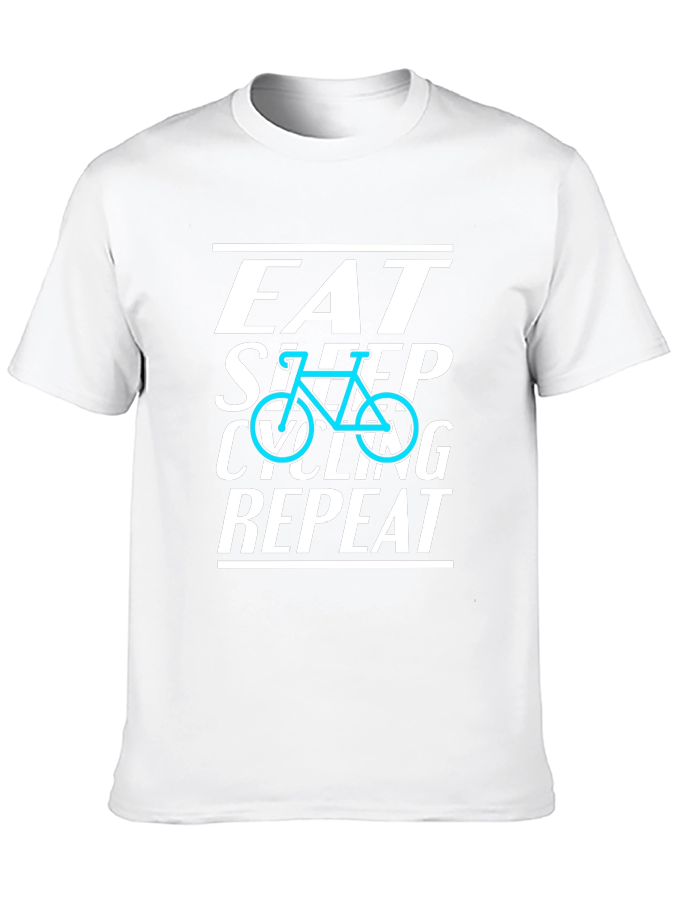 Eat Sleep Cycling Repeat Black T-Shirt