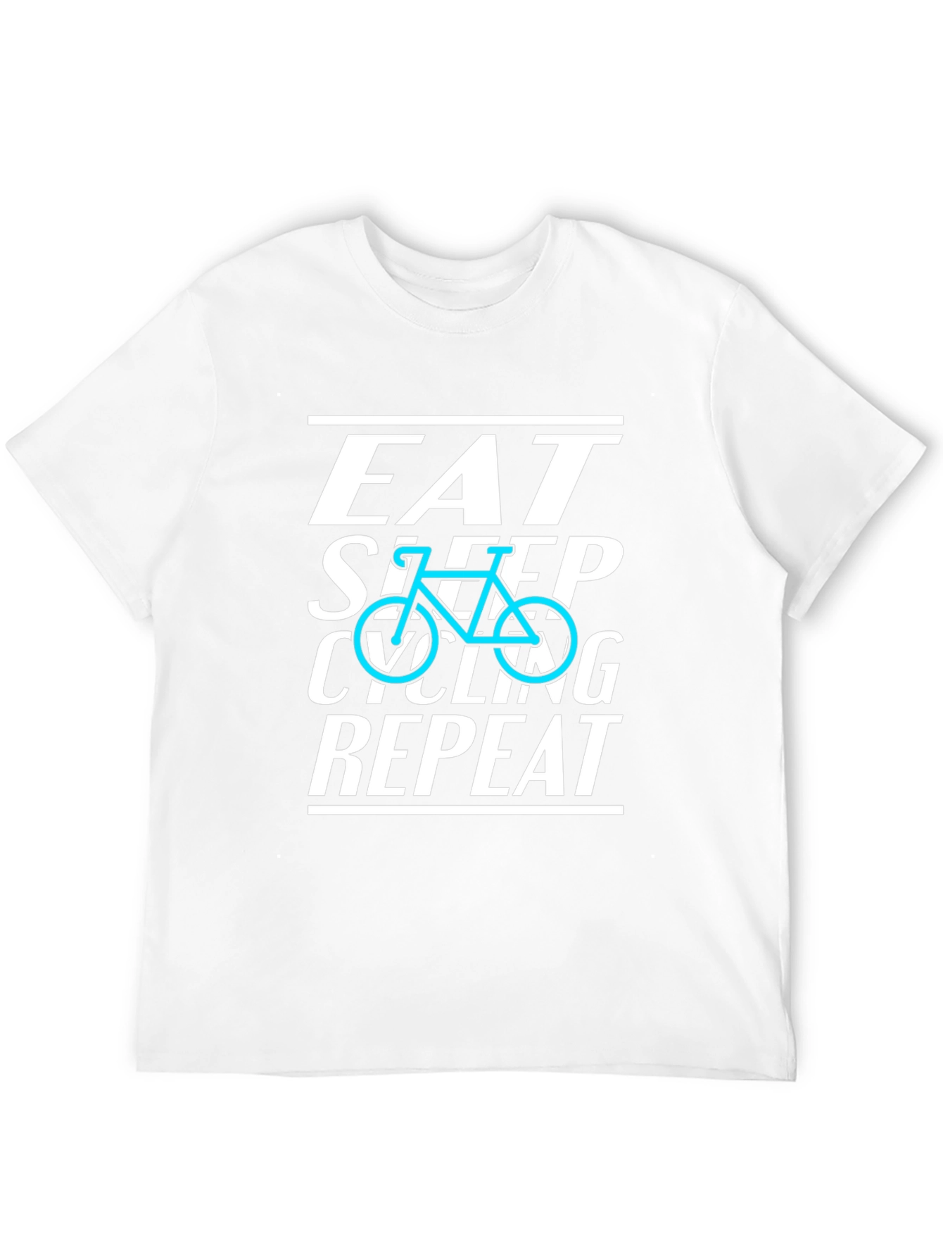 Eat Sleep Cycling Repeat Black T-Shirt