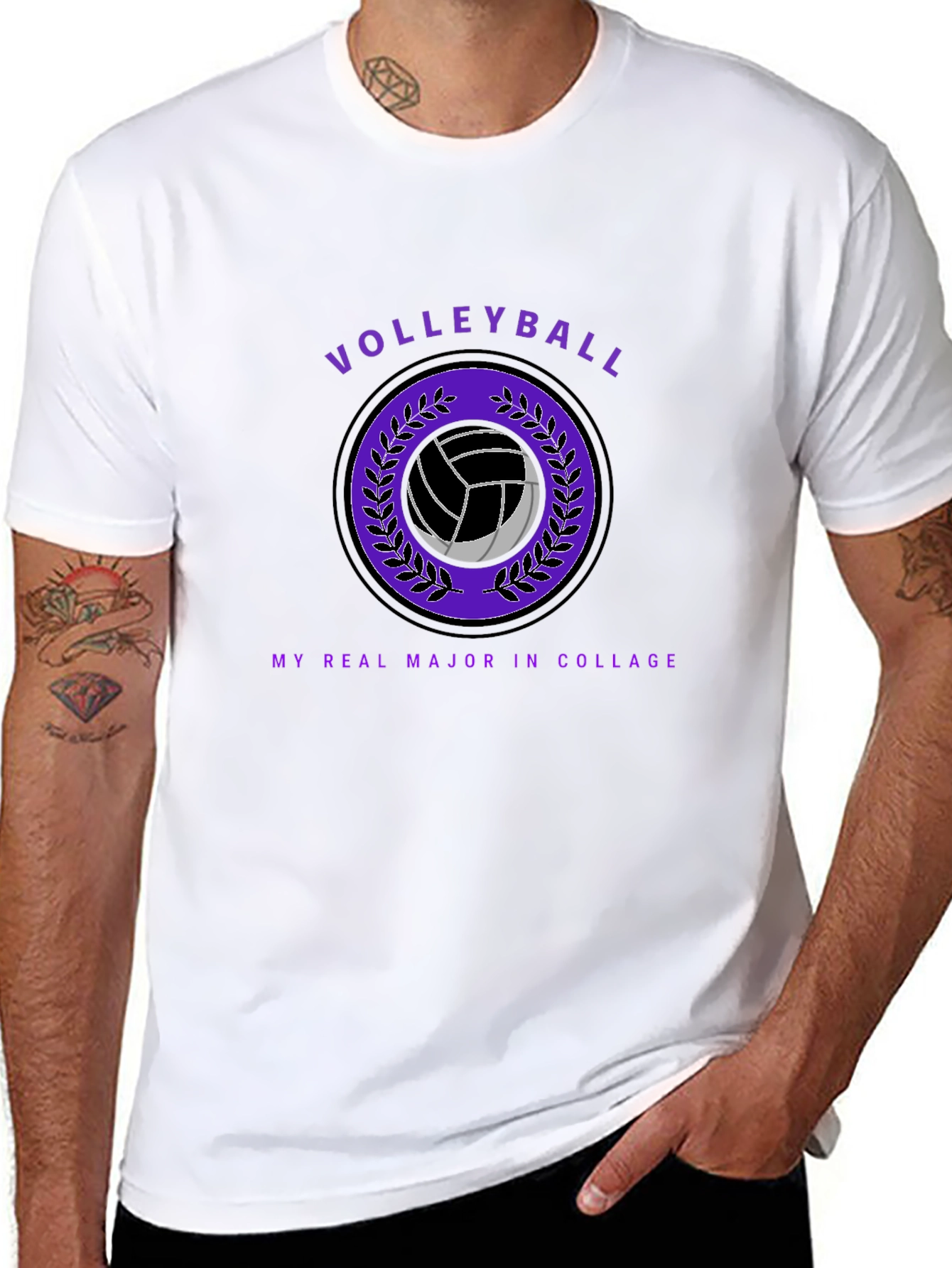 Volleyball College Major Graphic Tee