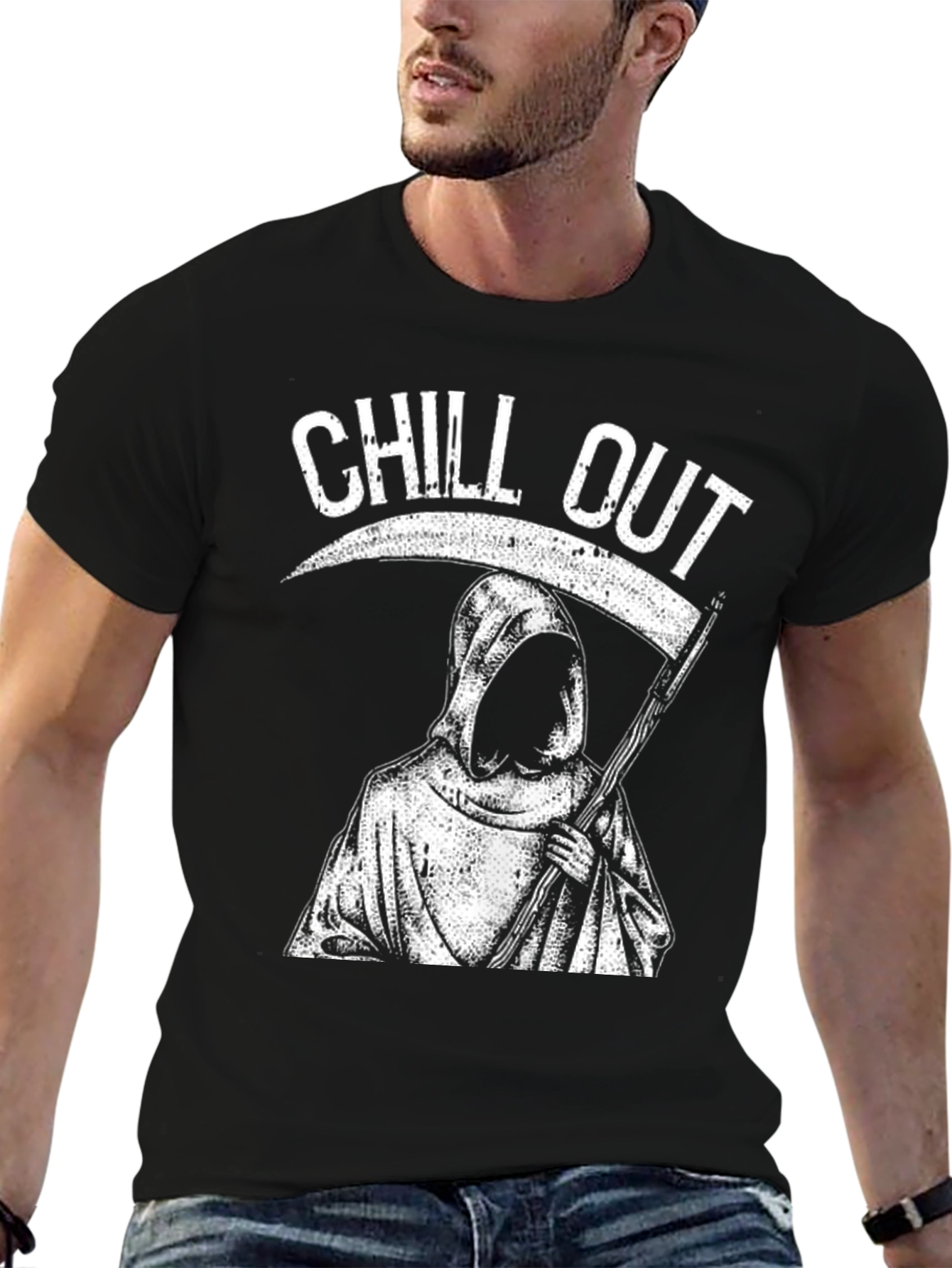 Chill Out Grim Reaper T-Shirt - Black