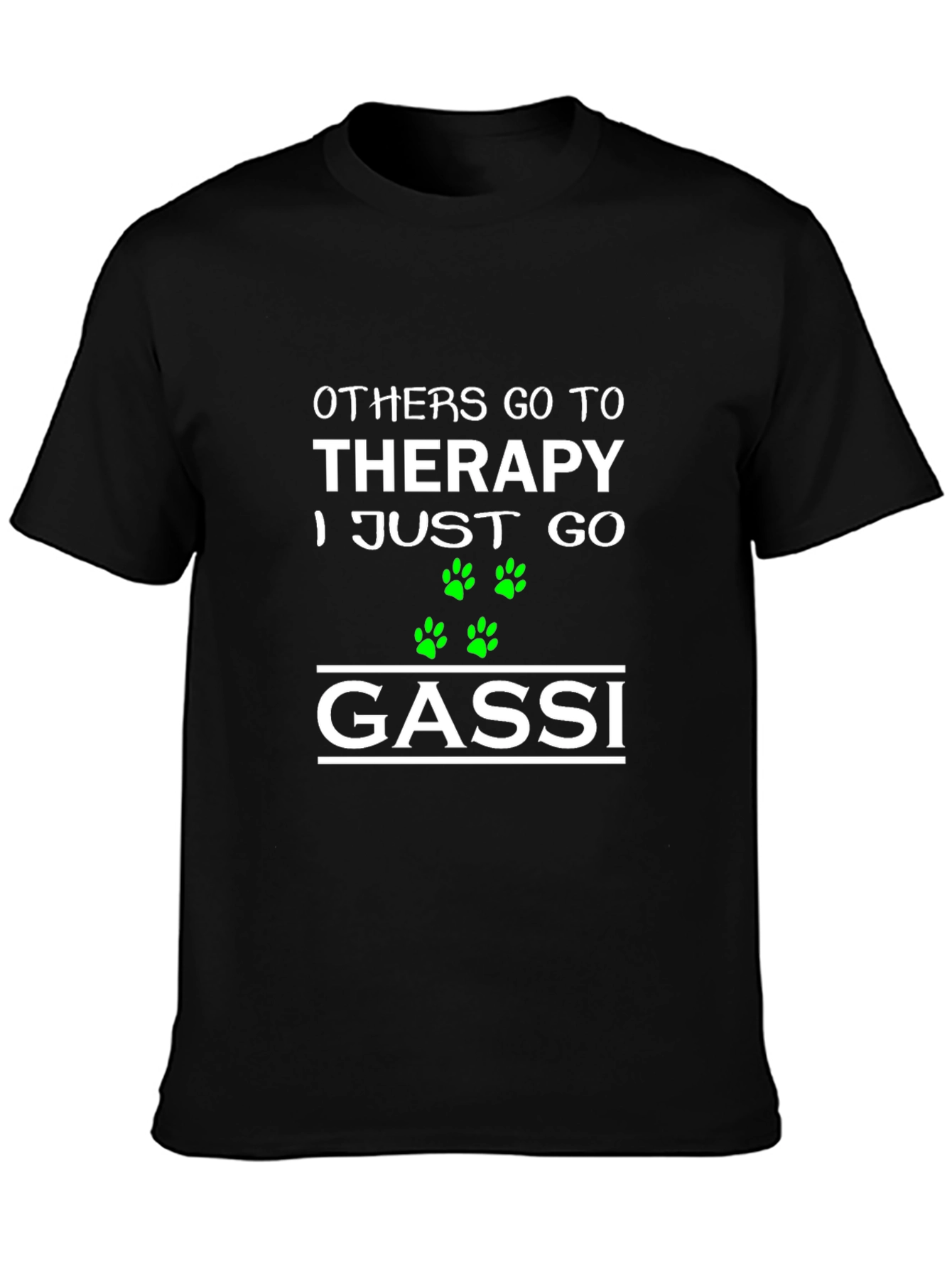 Therapy Dog T-Shirt -  Mens Black Graphic Tee
