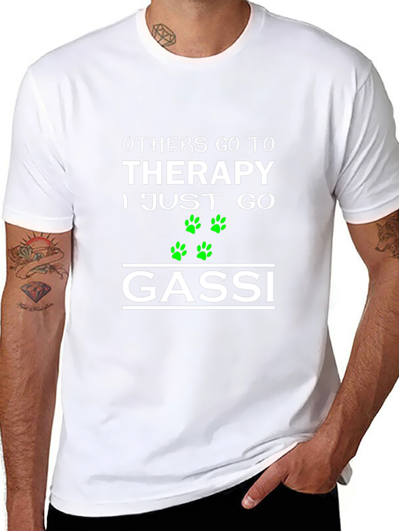 Therapy Dog T-Shirt -  Mens Black Graphic Tee