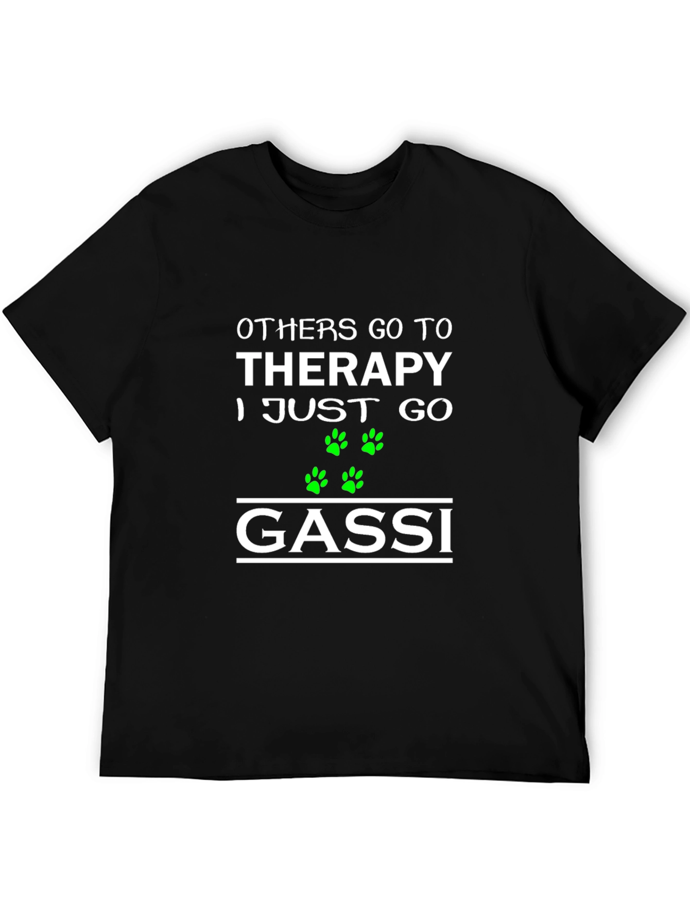 Therapy Dog T-Shirt -  Mens Black Graphic Tee