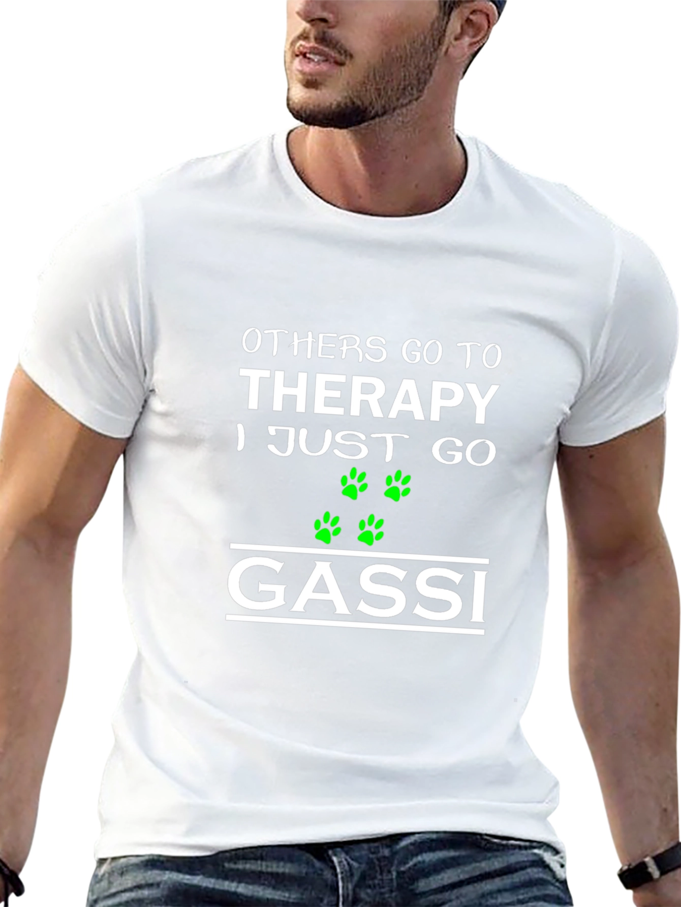 Therapy Dog T-Shirt -  Mens Black Graphic Tee