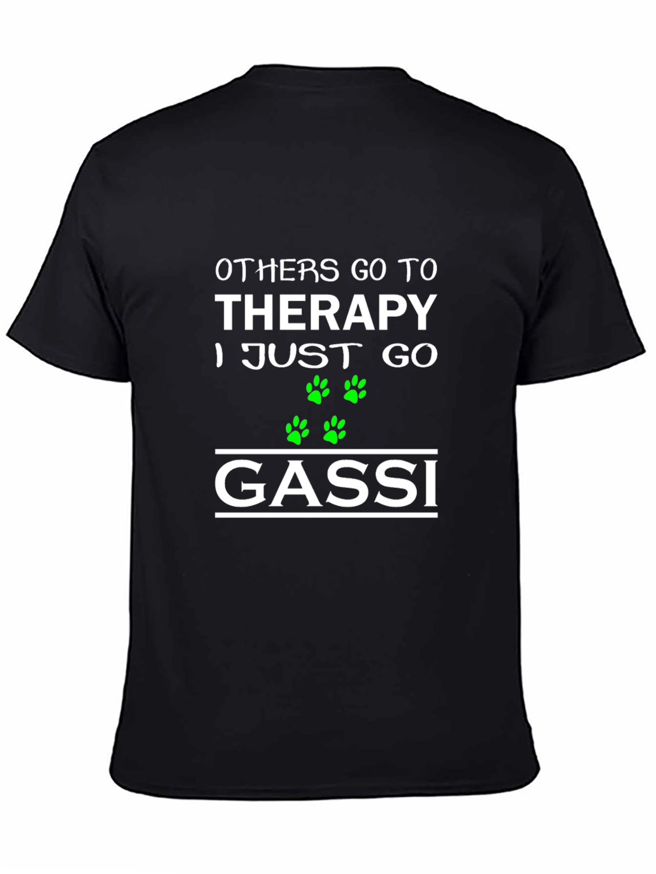 Therapy Dog T-Shirt -  Mens Black Graphic Tee