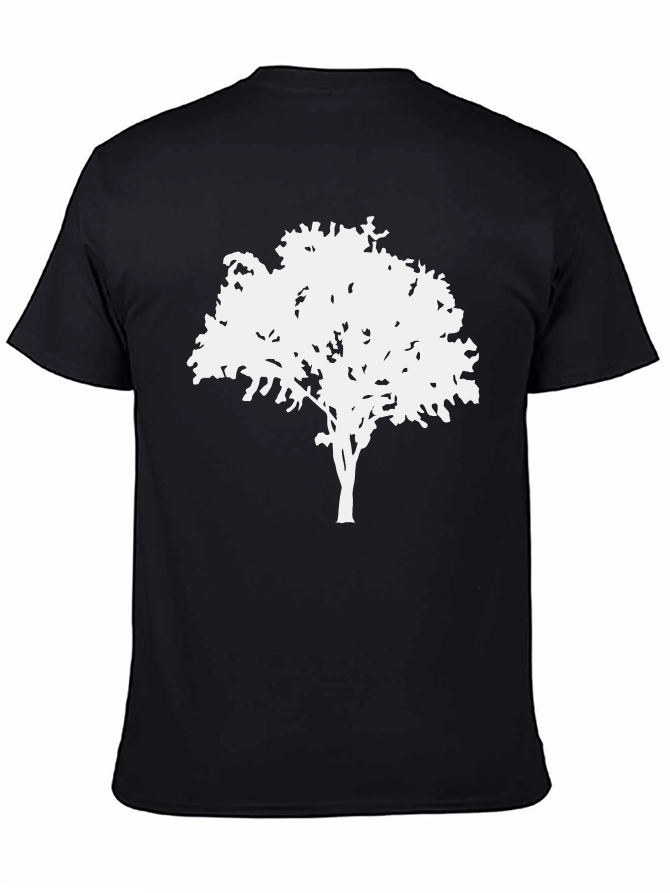 Nature Tree Graphic Tee - Black Cotton Shirt