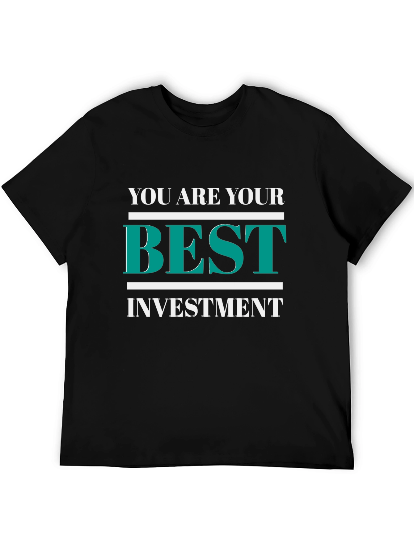 Motivational Black T-Shirt - Best Investment