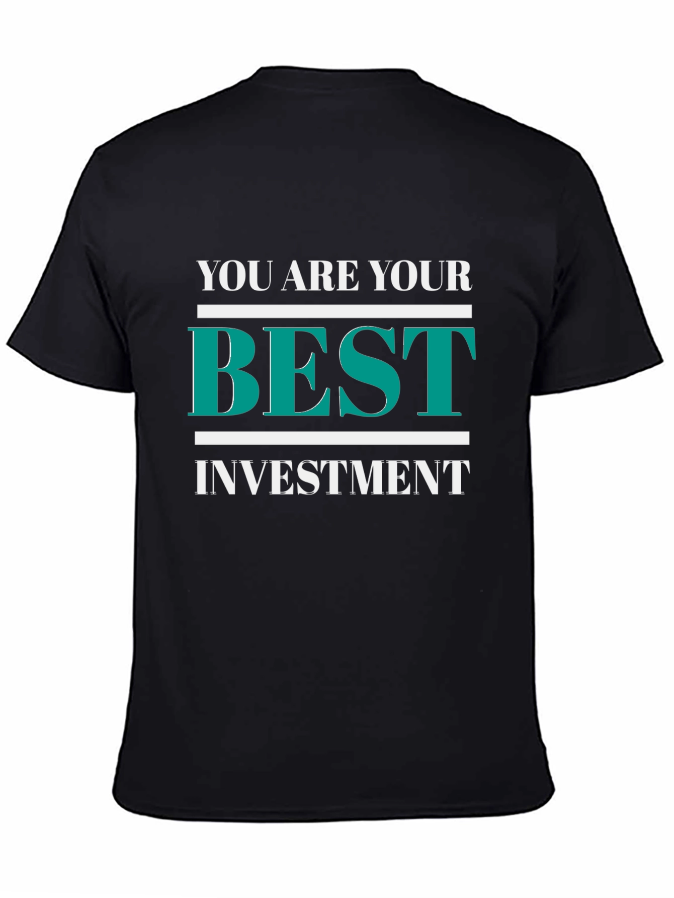 Motivational Black T-Shirt - Best Investment