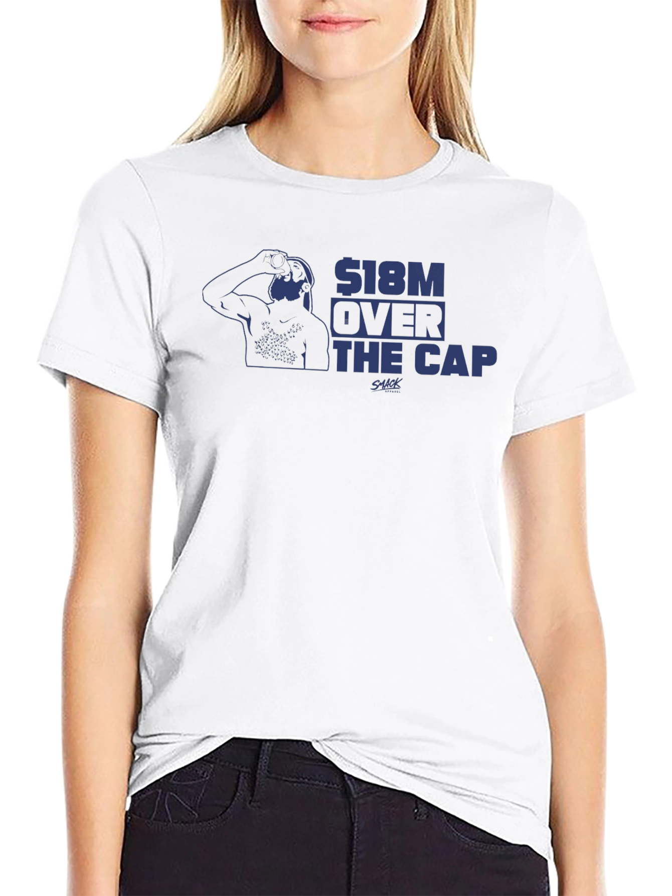 $18M Over The Cap Graphic T-Shirt - Black