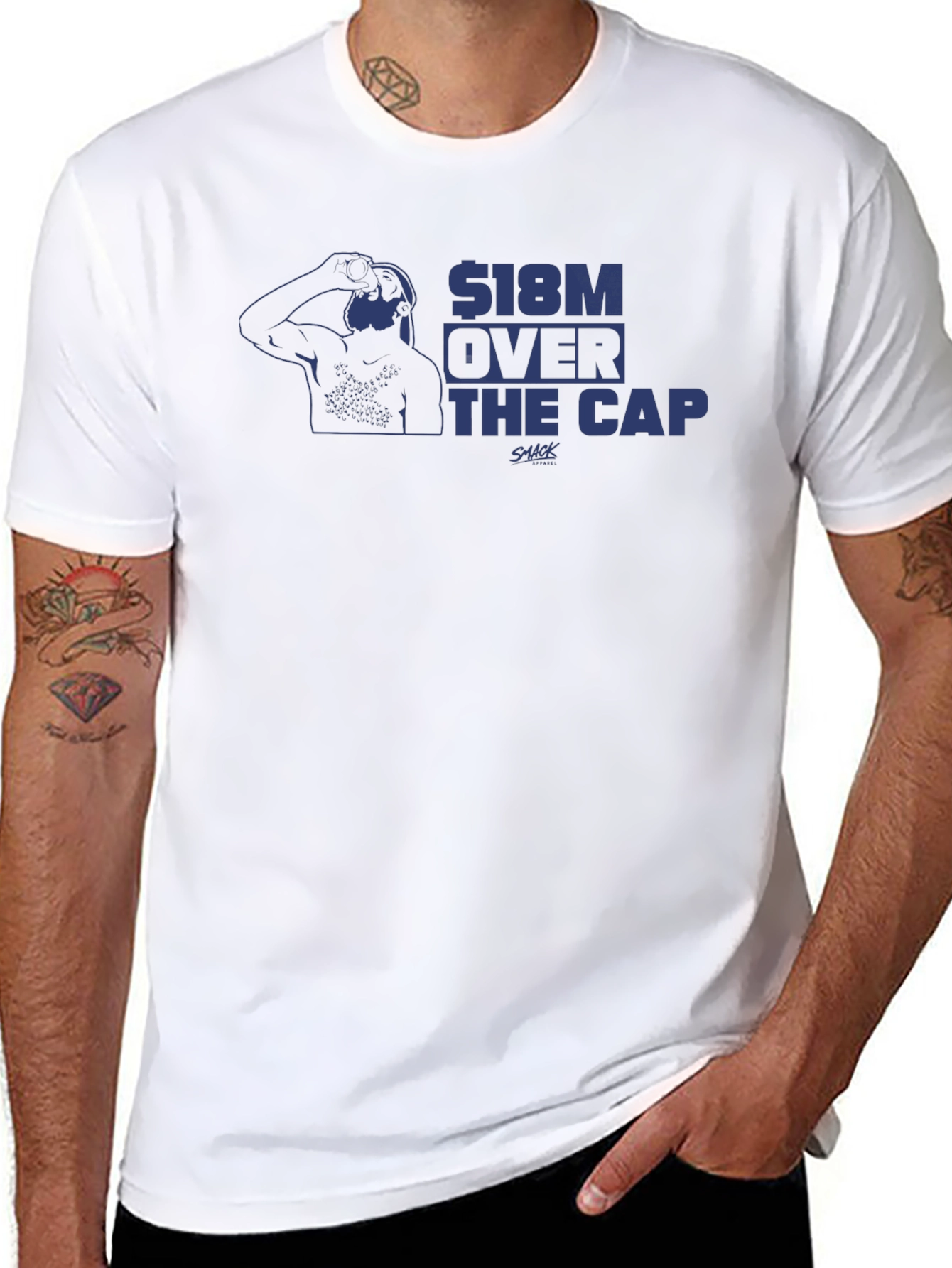 $18M Over The Cap Graphic T-Shirt - Black