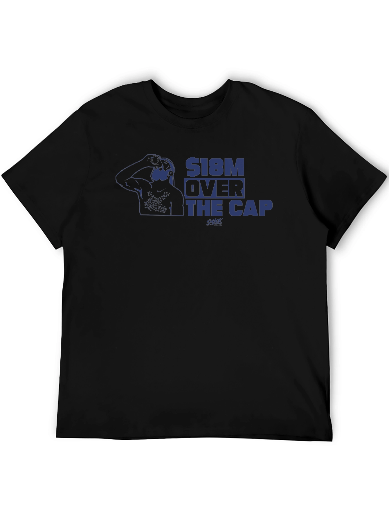 $18M Over The Cap Graphic T-Shirt - Black