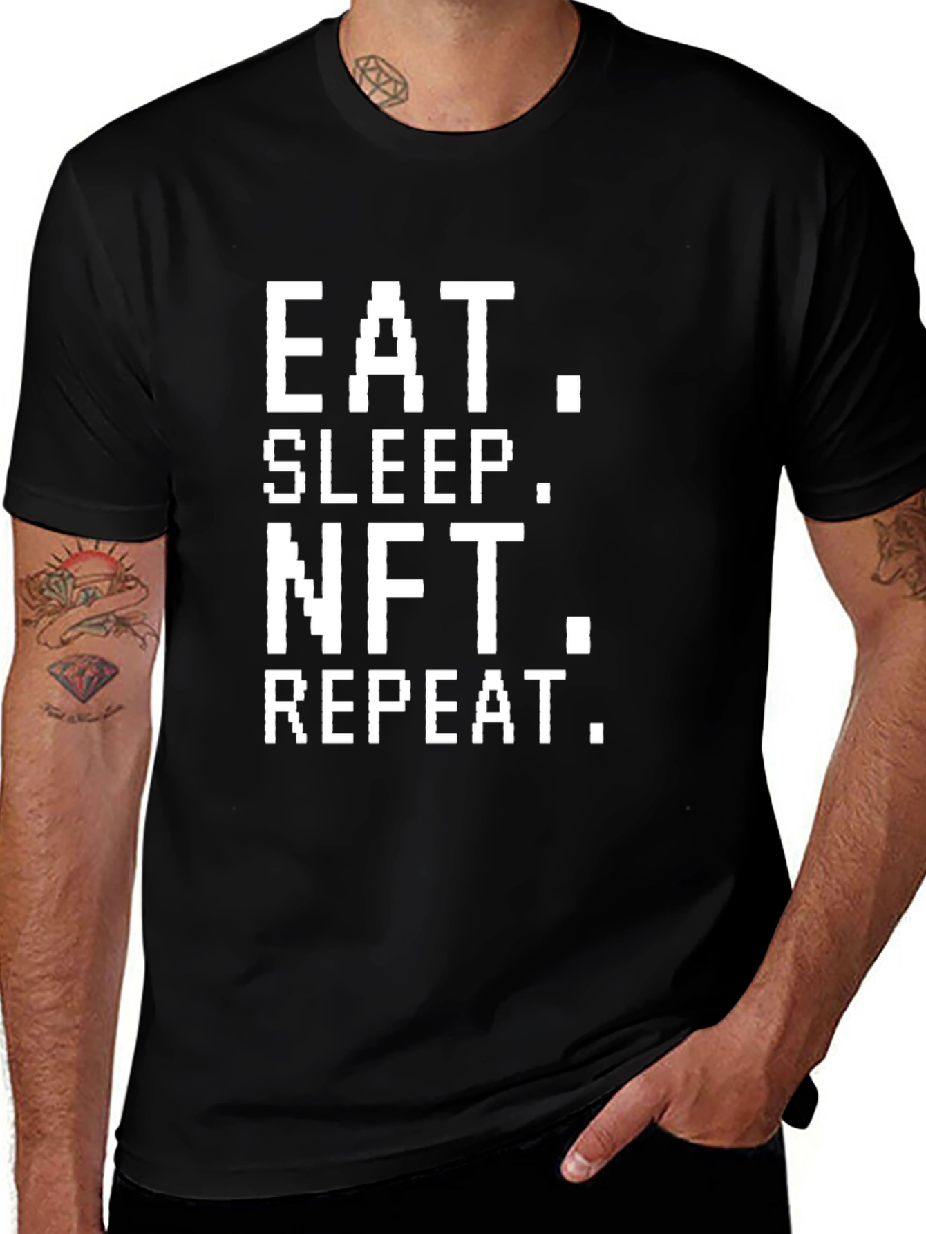 Eat Sleep NFT Repeat Black T-Shirt