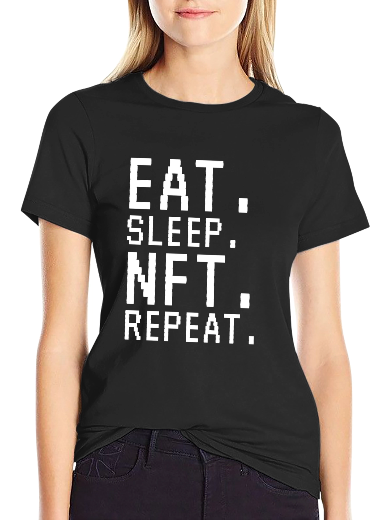 Eat Sleep NFT Repeat Black T-Shirt